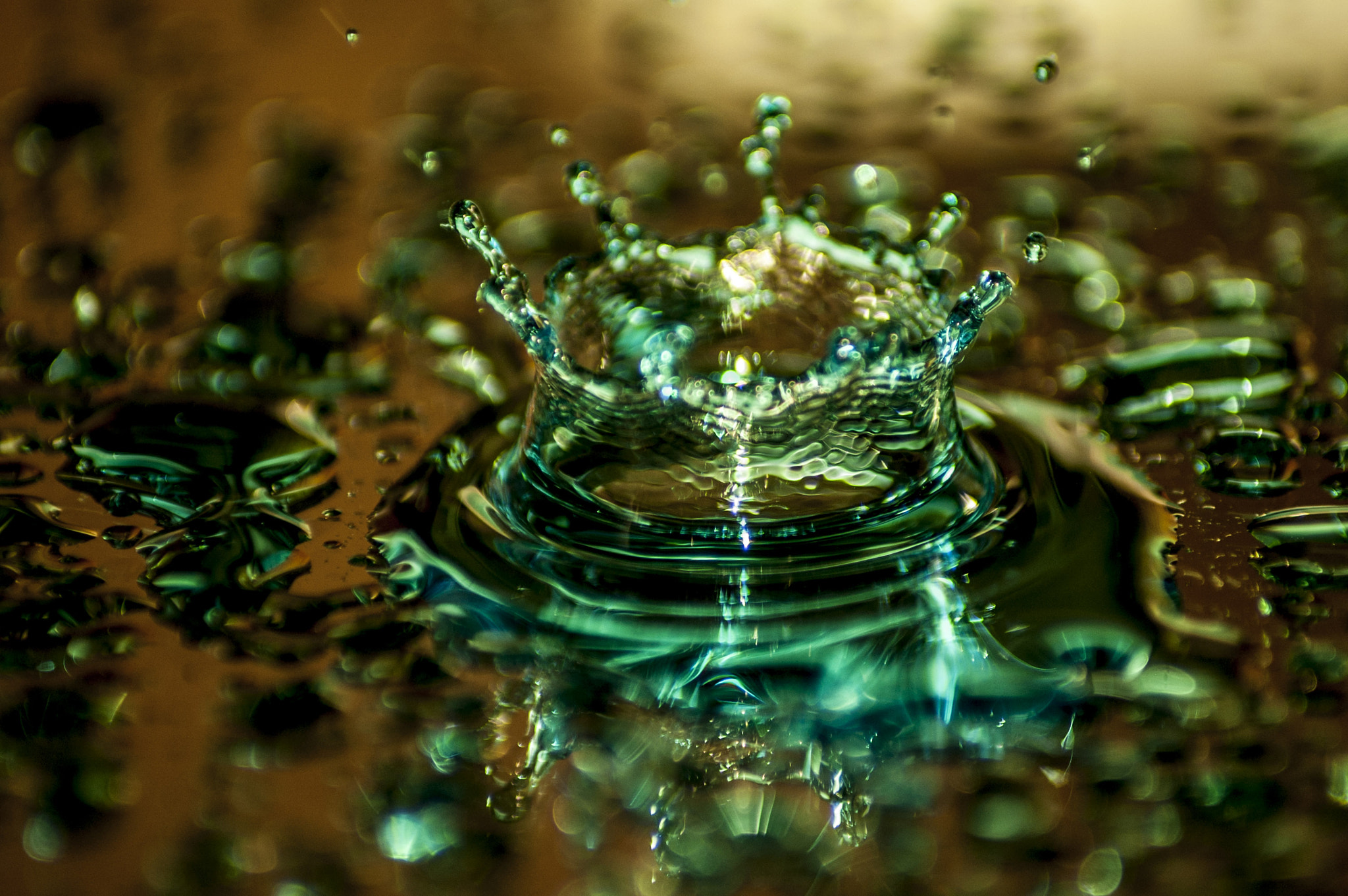 Nikon D70s + Sigma 50-150mm F2.8 EX APO DC HSM II + 1.4x sample photo. Waterdrop photography