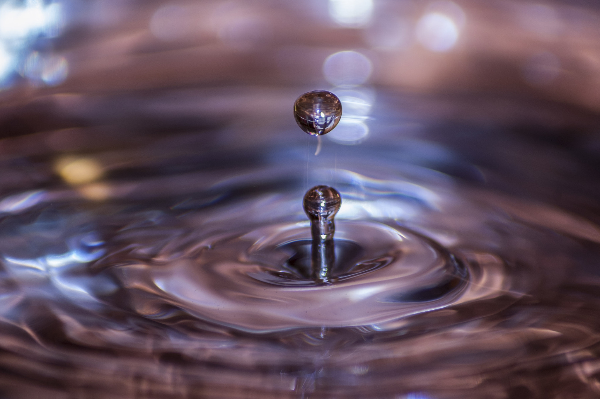 Nikon D70s + Sigma 50-150mm F2.8 EX APO DC HSM II + 1.4x sample photo. Waterdrop photography