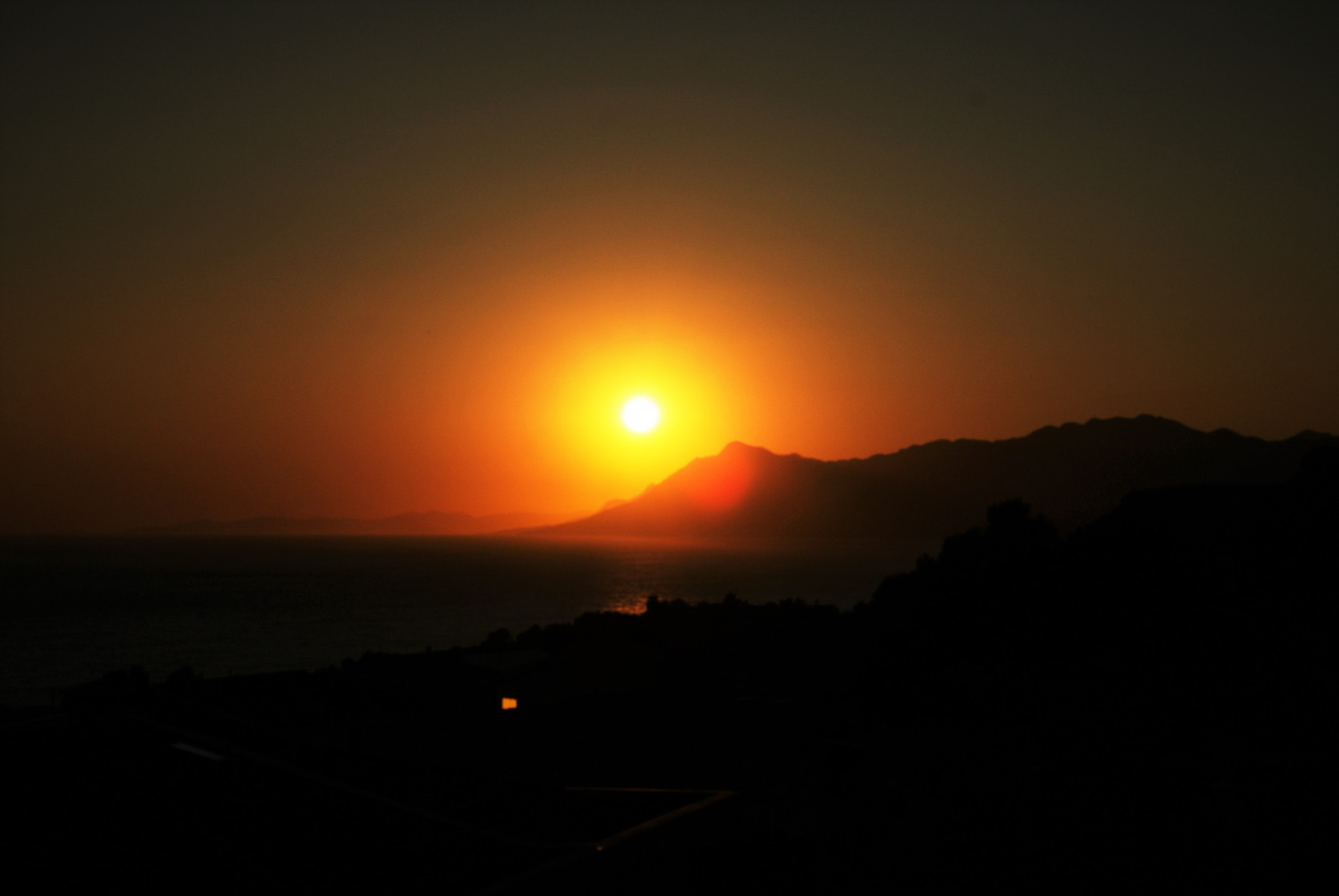 Sony Alpha DSLR-A300 sample photo. Sundown over makarska photography