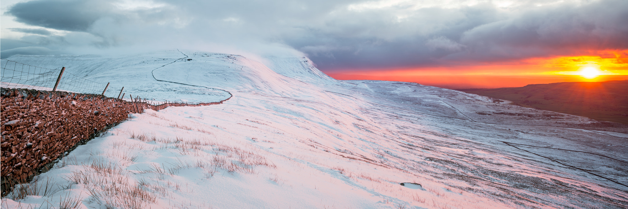 Nikon D800 + Nikon PC-E Nikkor 24mm F3.5D ED Tilt-Shift sample photo. Ingleborough sunset ii photography
