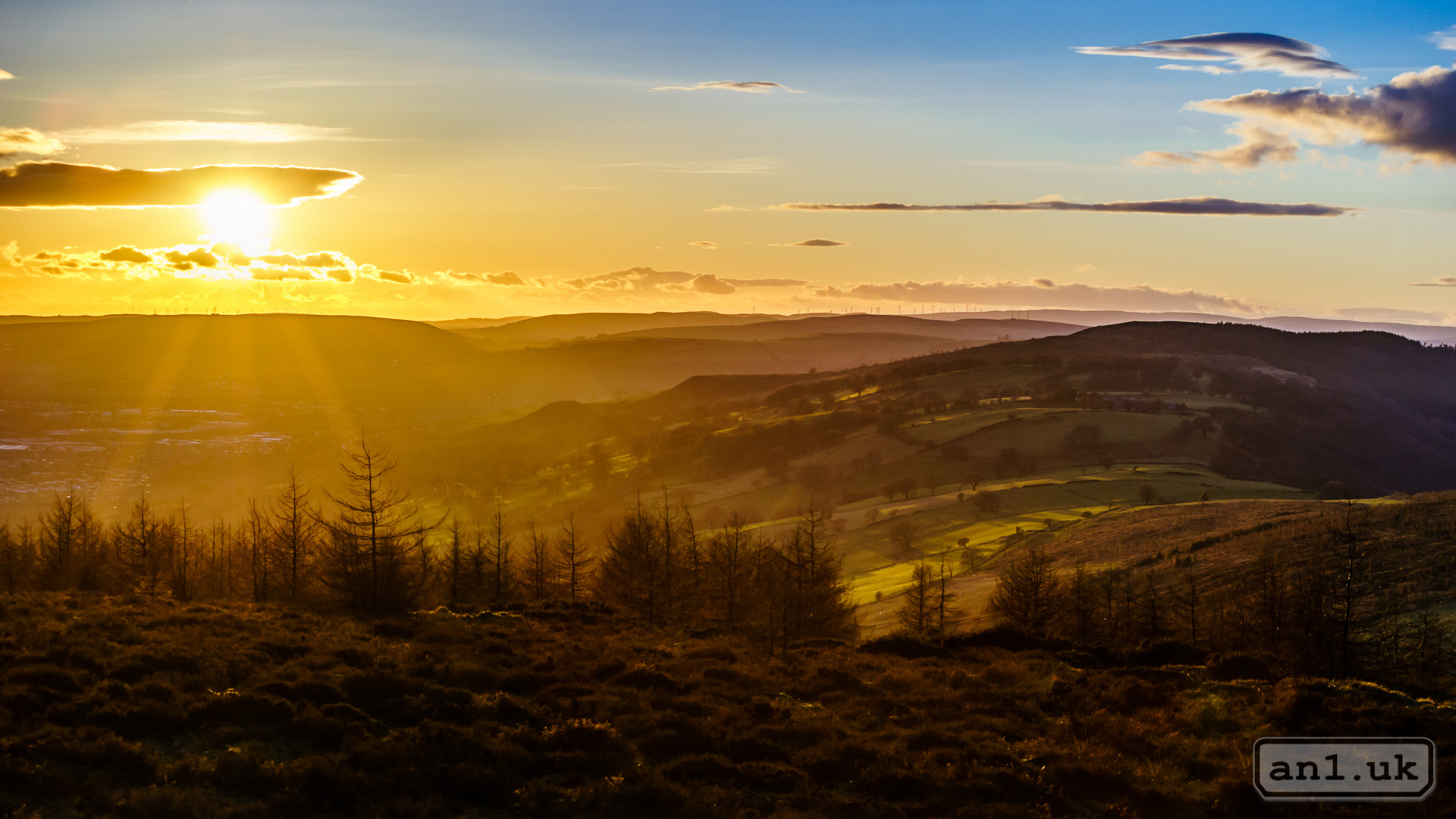 Sony a7 + Minolta AF 70-210mm F4 Macro sample photo. Sunset from mynydd machen photography