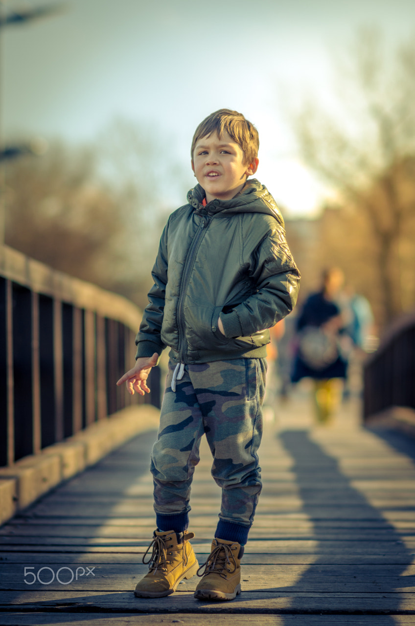 Nikon D5100 + Sigma 85mm F1.4 EX DG HSM sample photo. Little kid portrait photography