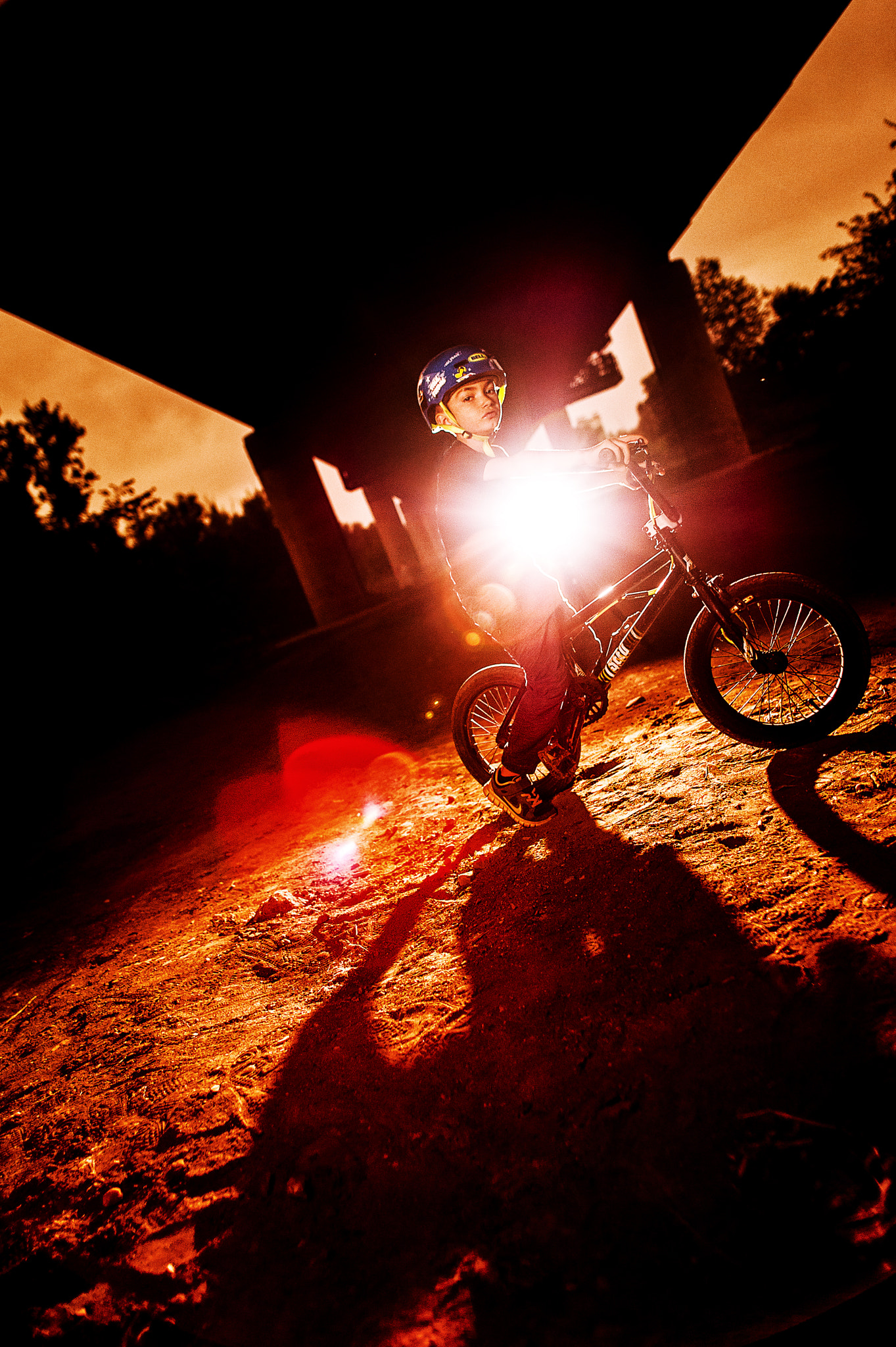 Nikon D700 + Sigma 24mm F1.8 EX DG Aspherical Macro sample photo. Under the bridge bmx-ing photography