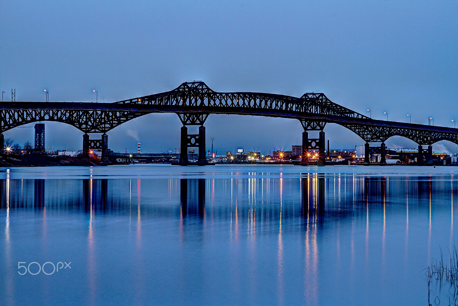 Canon EF 28-80mm f/3.5-5.6 USM sample photo. Pulaski skyway over the hackensack river photography