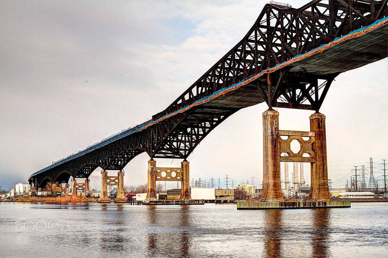Canon EF 28-80mm f/3.5-5.6 USM sample photo. Pulaski skyway over the hackensack river photography