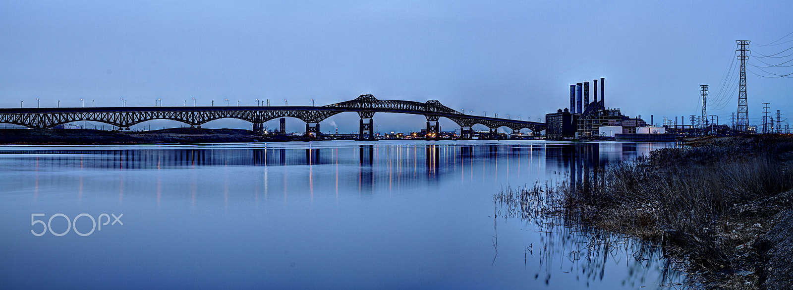 Canon EF 28-80mm f/3.5-5.6 USM sample photo. Pulaski skyway over the hackensack river photography