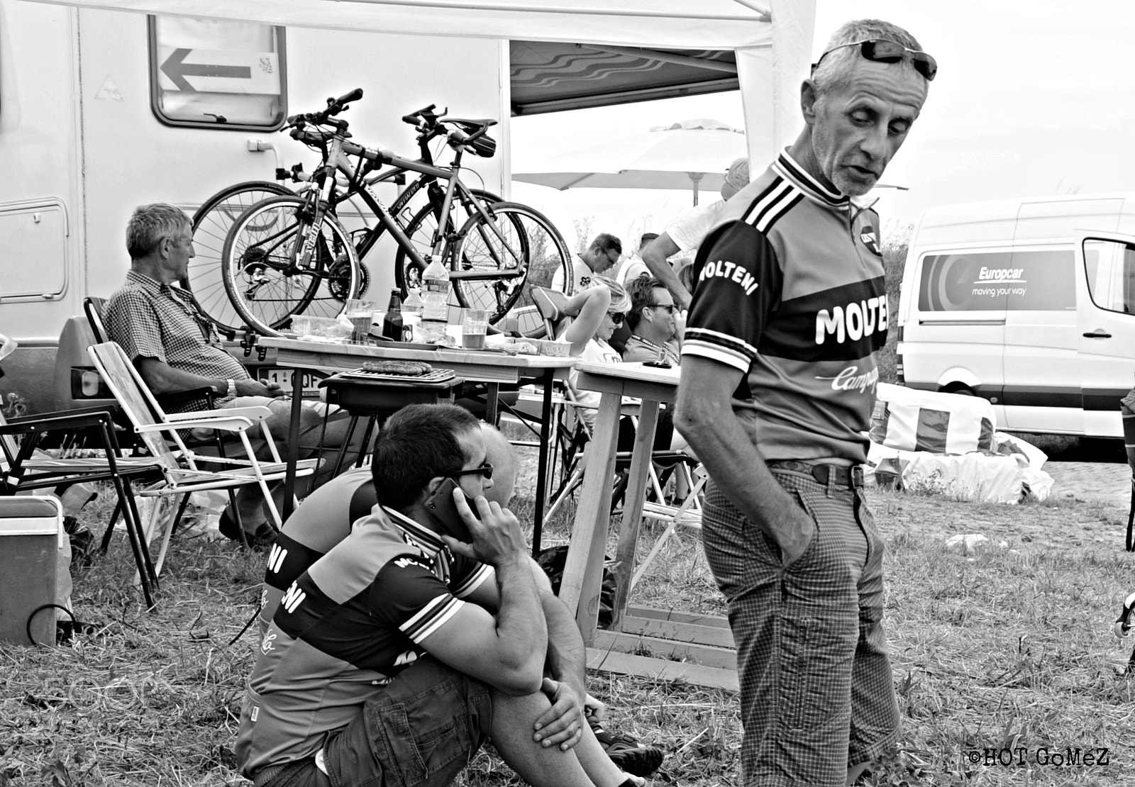 Nikon D3 sample photo. Eddy merckx fan club bw photography