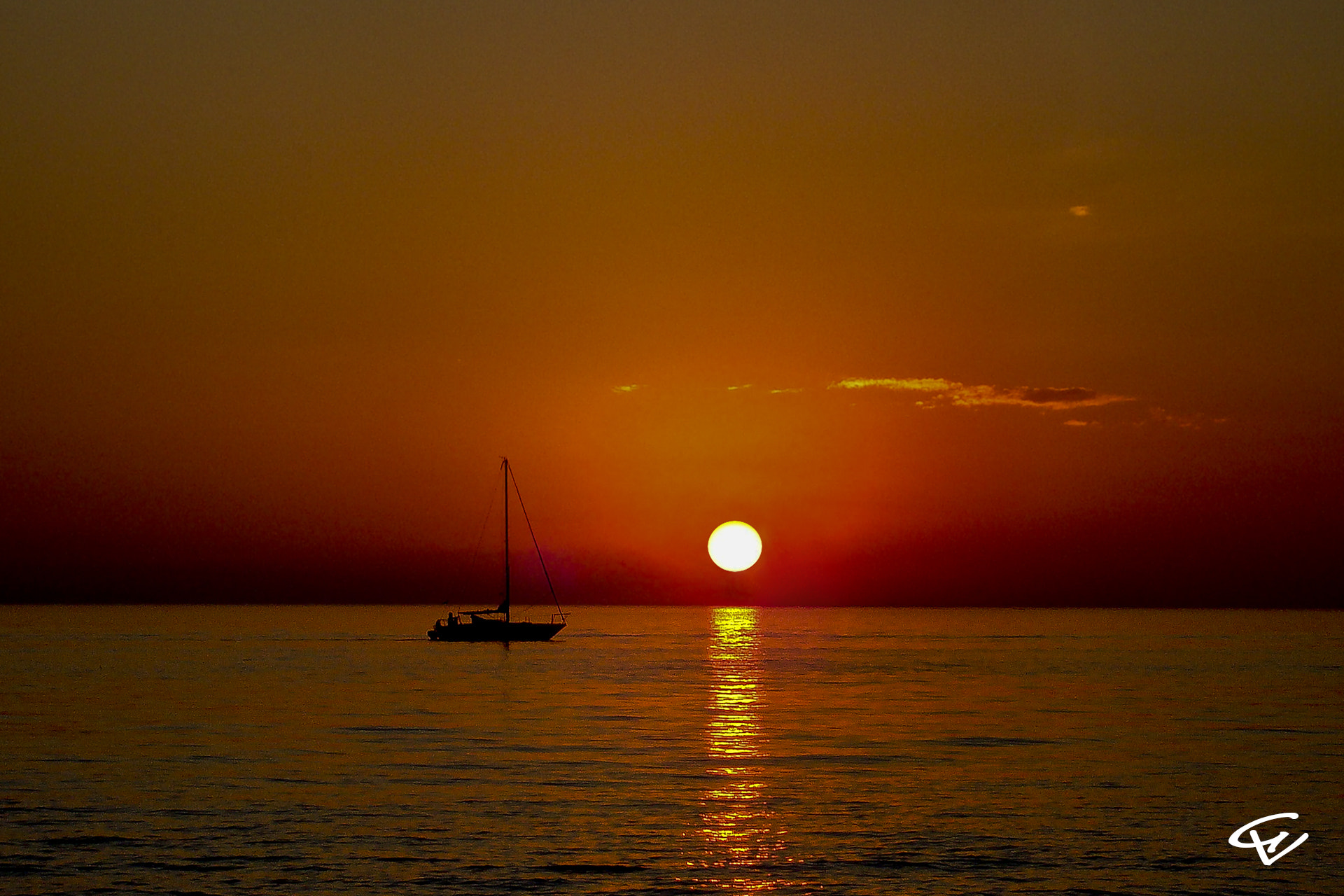 Sony DSC-W90 sample photo. Red sunset photography