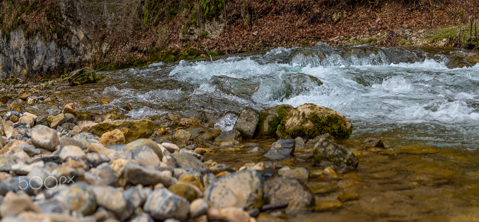 Panasonic Lumix G 42.5mm F1.7 ASPH Power OIS sample photo. Creek photography