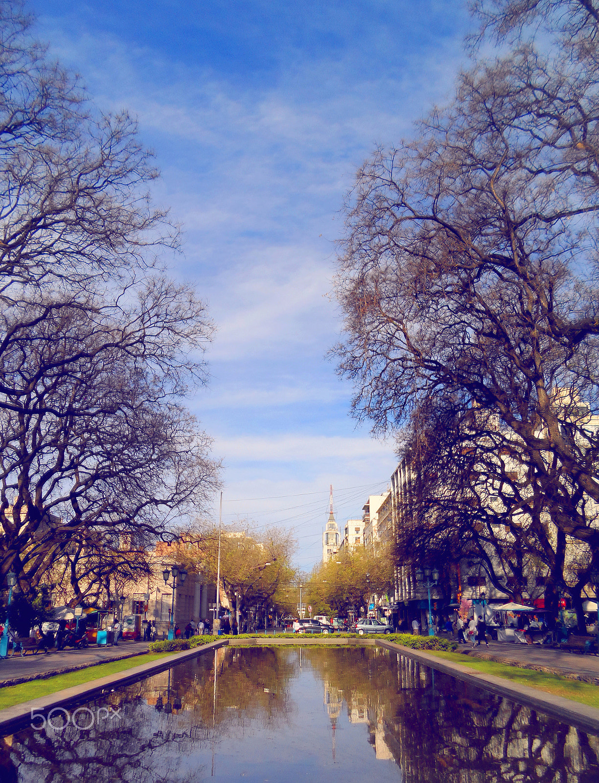 Samsung DV300 / DV300F / DV305F sample photo. Mendoza city reflection photography