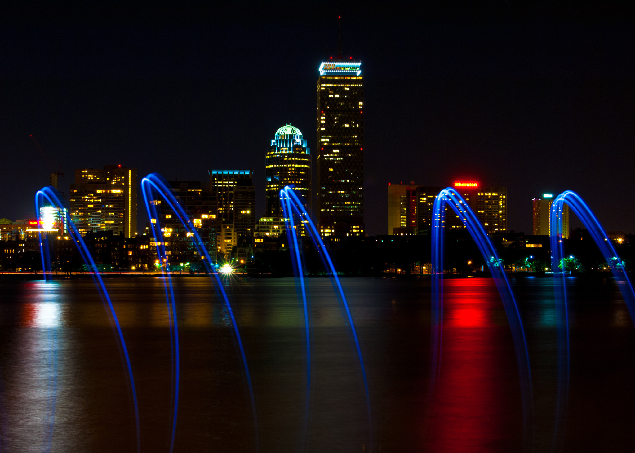 Nikon D2X sample photo. Boston at night photography