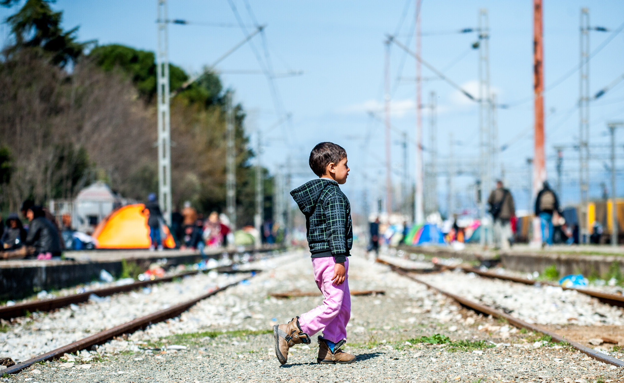 Nikon AF-S Nikkor 70-200mm F4G ED VR sample photo. Refugee camp, idomeni photography