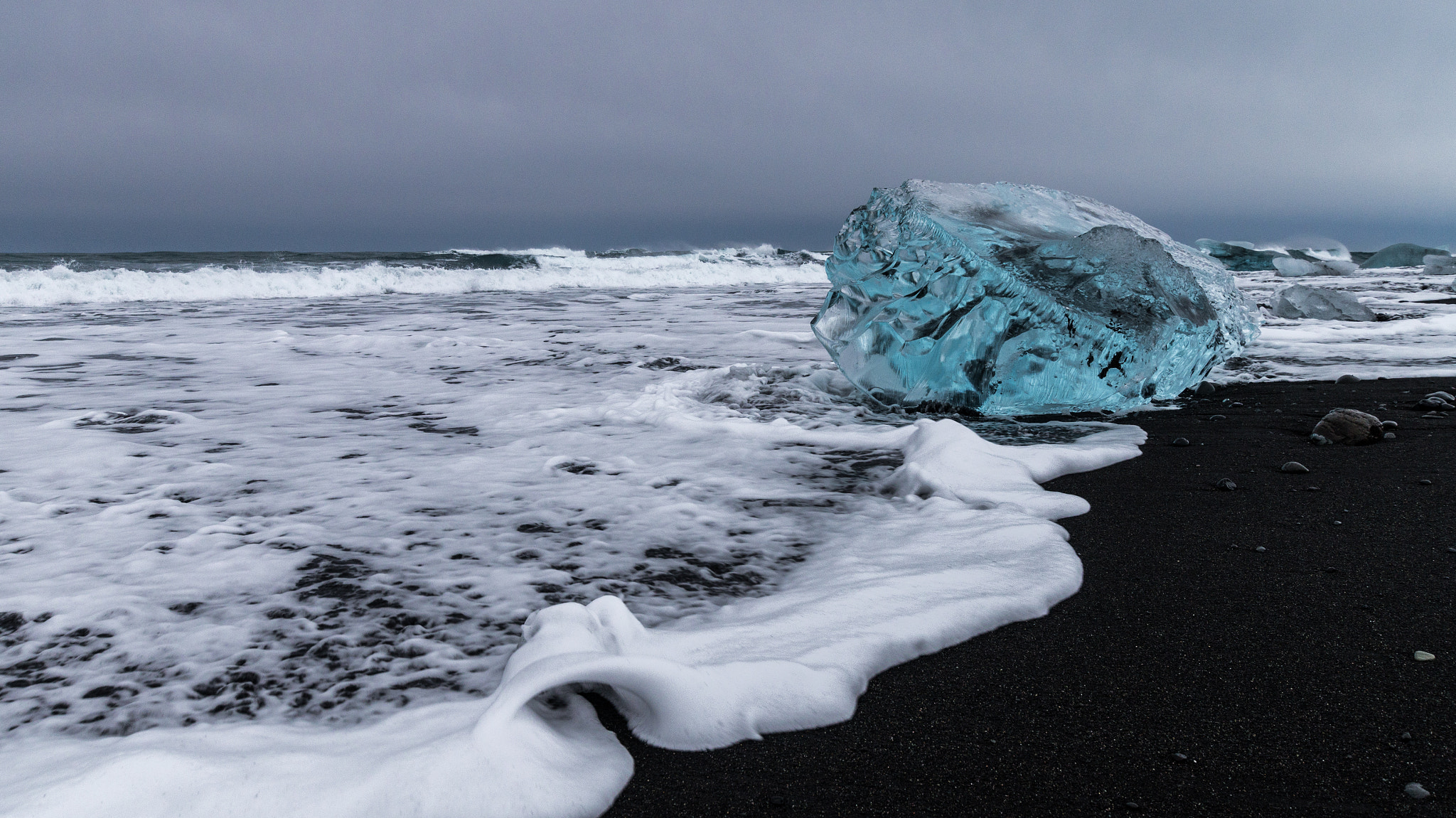 10-20mm F3.5 sample photo. Single, blue iceberg in the flood photography