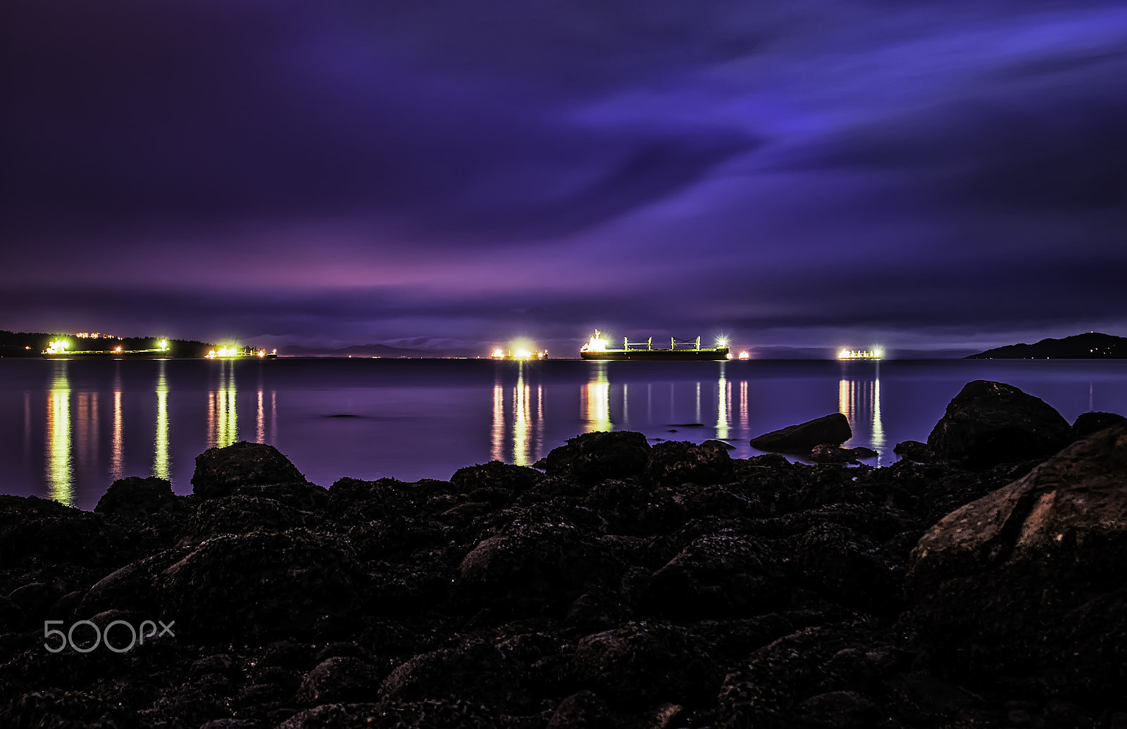 Nikon AF-S Nikkor 14-24mm F2.8G ED sample photo. Inlet at night no.1 photography