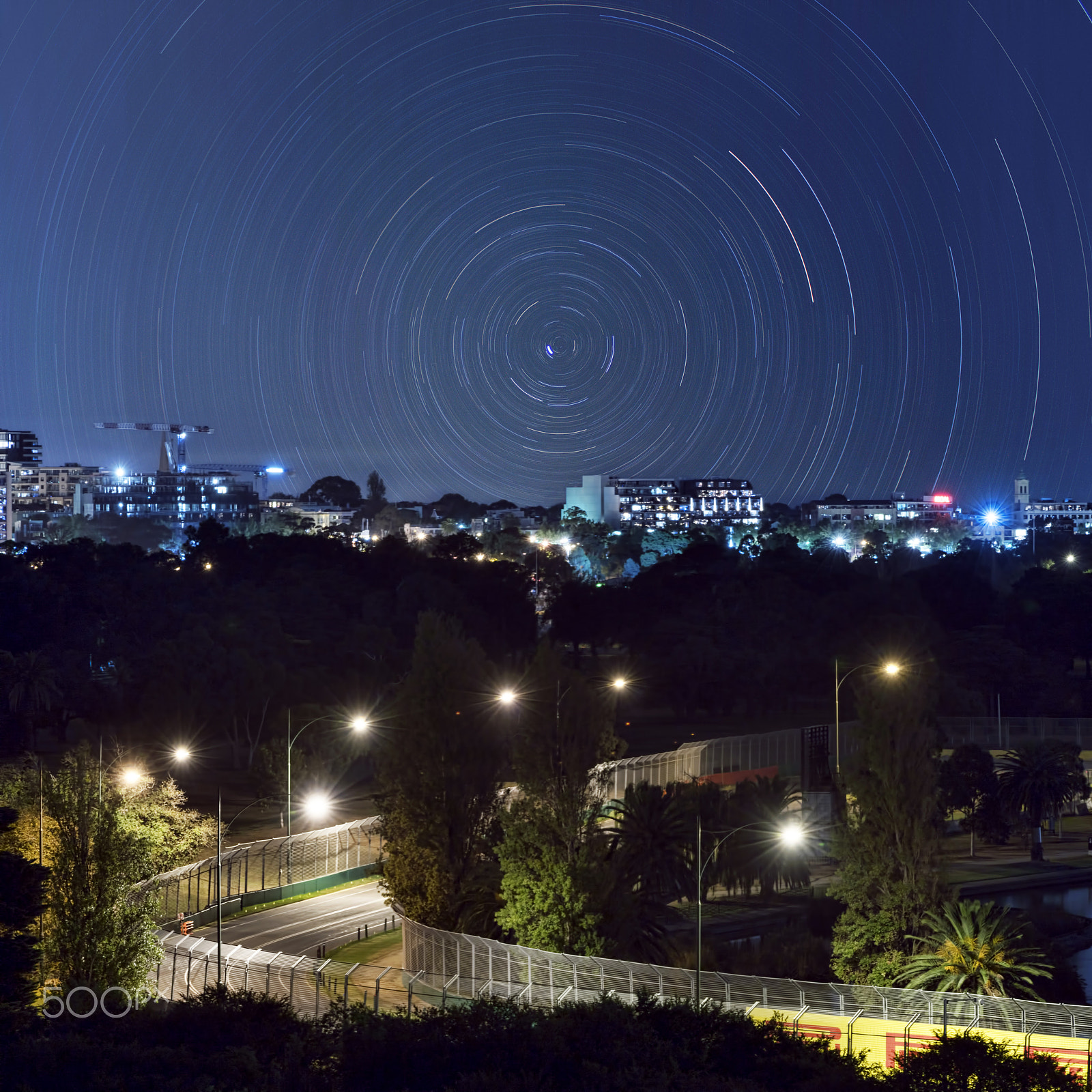 Minolta AF 80-200mm F2.8 HS-APO G sample photo. F1 star trails photography