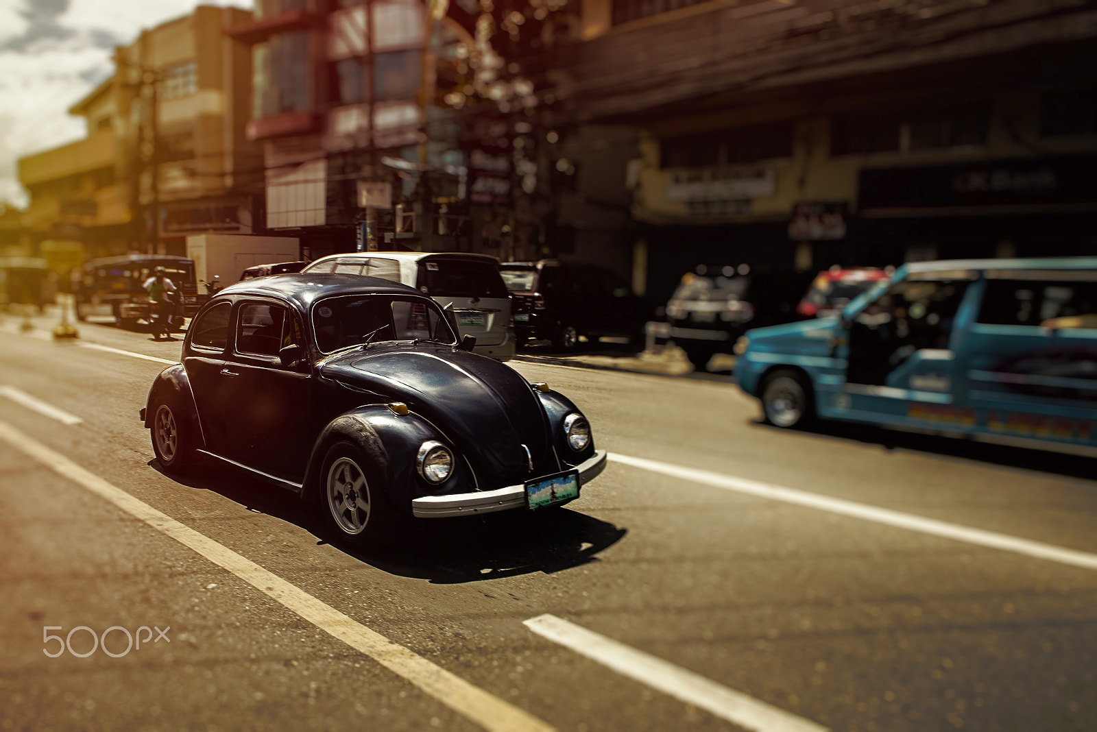 Nikon D610 + Sigma 24-70mm F2.8 EX DG Macro sample photo. Black volkswagen beetle photography