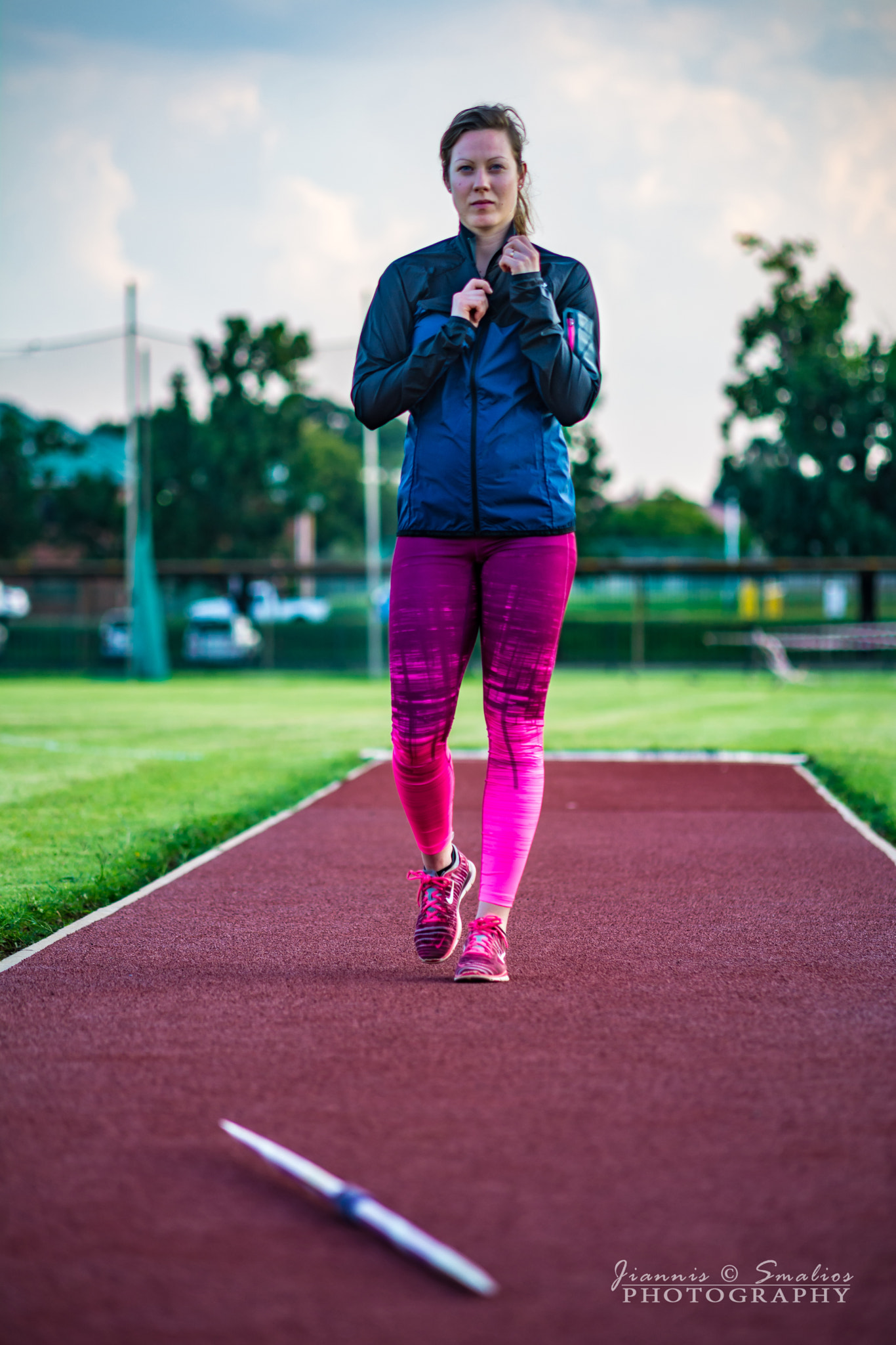 Sigma 50-150mm F2.8 EX APO DC HSM sample photo. Javelin thrower walking towards javelin photography