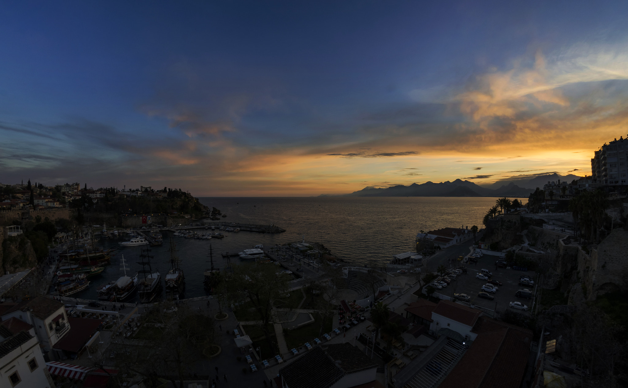 Samyang 8mm F3.5 Aspherical IF MC Fisheye sample photo. Antalya sunset photography