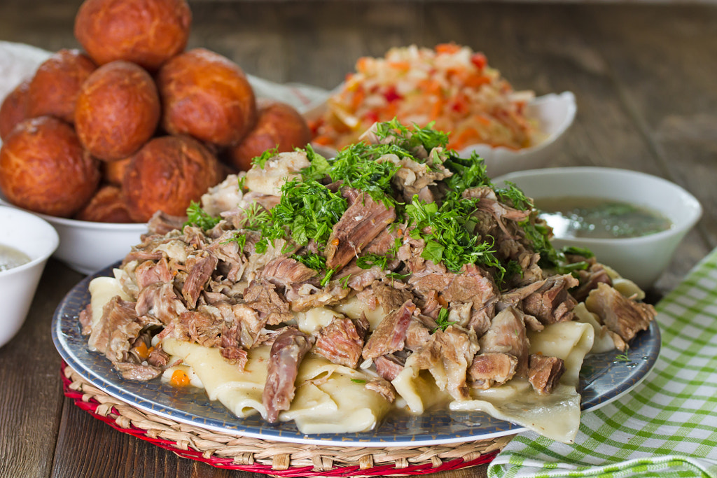 National Kazakh dishes - Beshbarmak by Alen Laguta on 500px.com