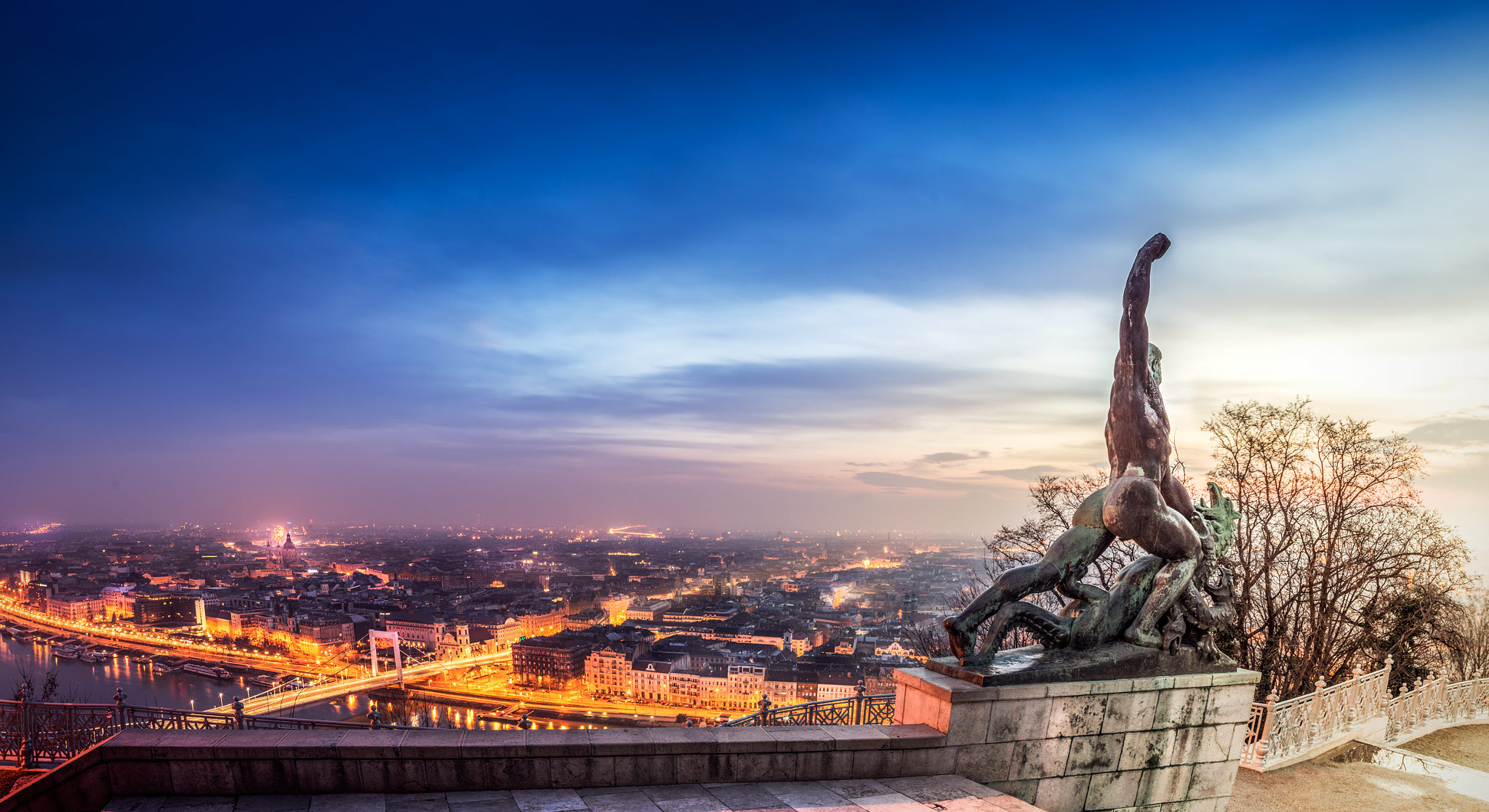 Sony a7R + Canon EF 24-105mm F4L IS USM sample photo. Budapest rise of day photography