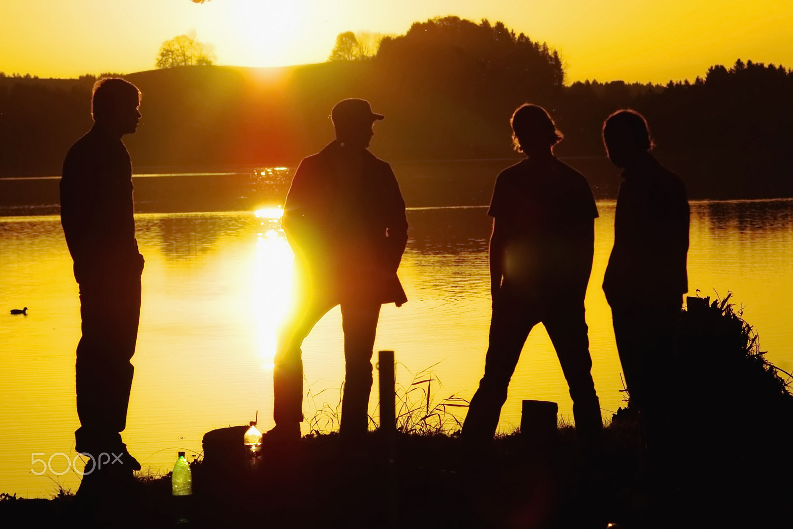 Pentax *ist D sample photo. Youth on lake photography