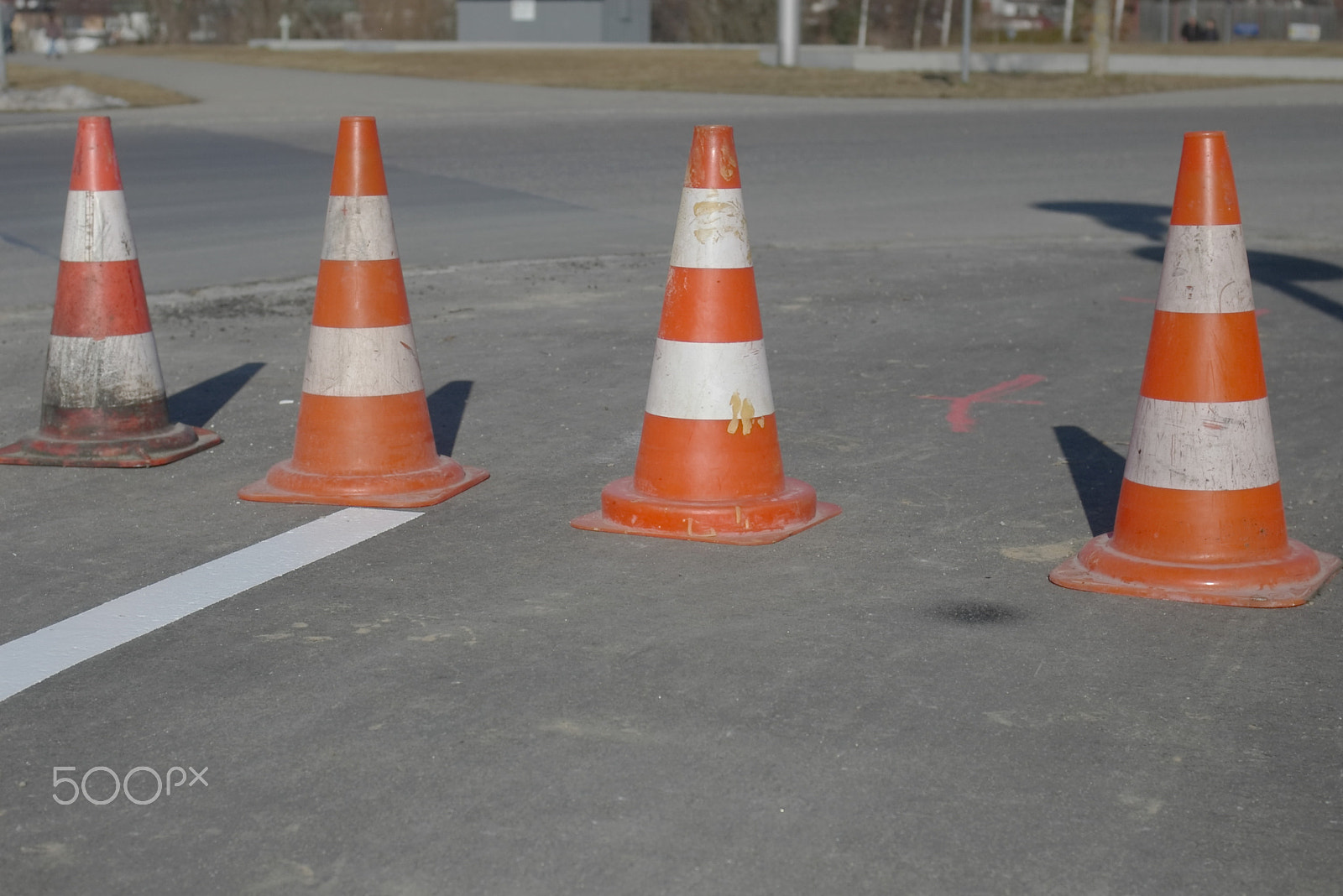 Pentax *ist D sample photo. Traffic-cones photography