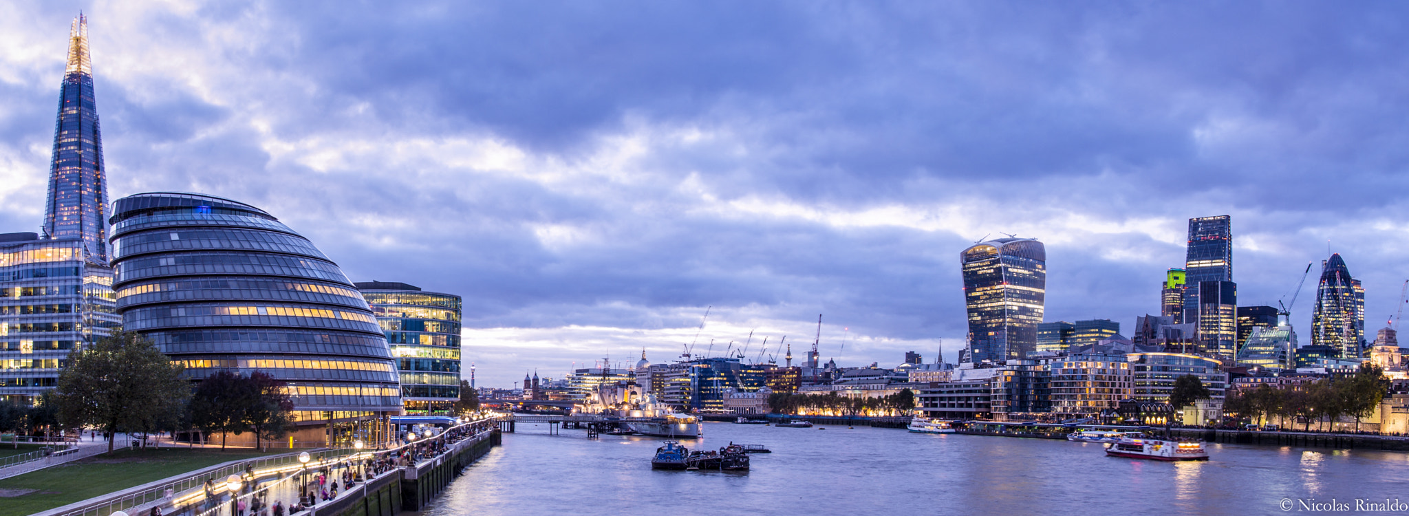 Pentax K-30 + Sigma 17-50mm F2.8 EX DC HSM sample photo. Panorama from the tower bridge - london photography
