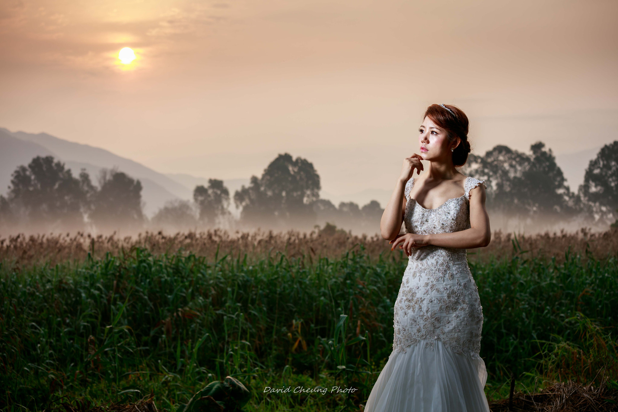 Canon EF 70-200mm F4L IS USM sample photo. Morning bride portrait photography