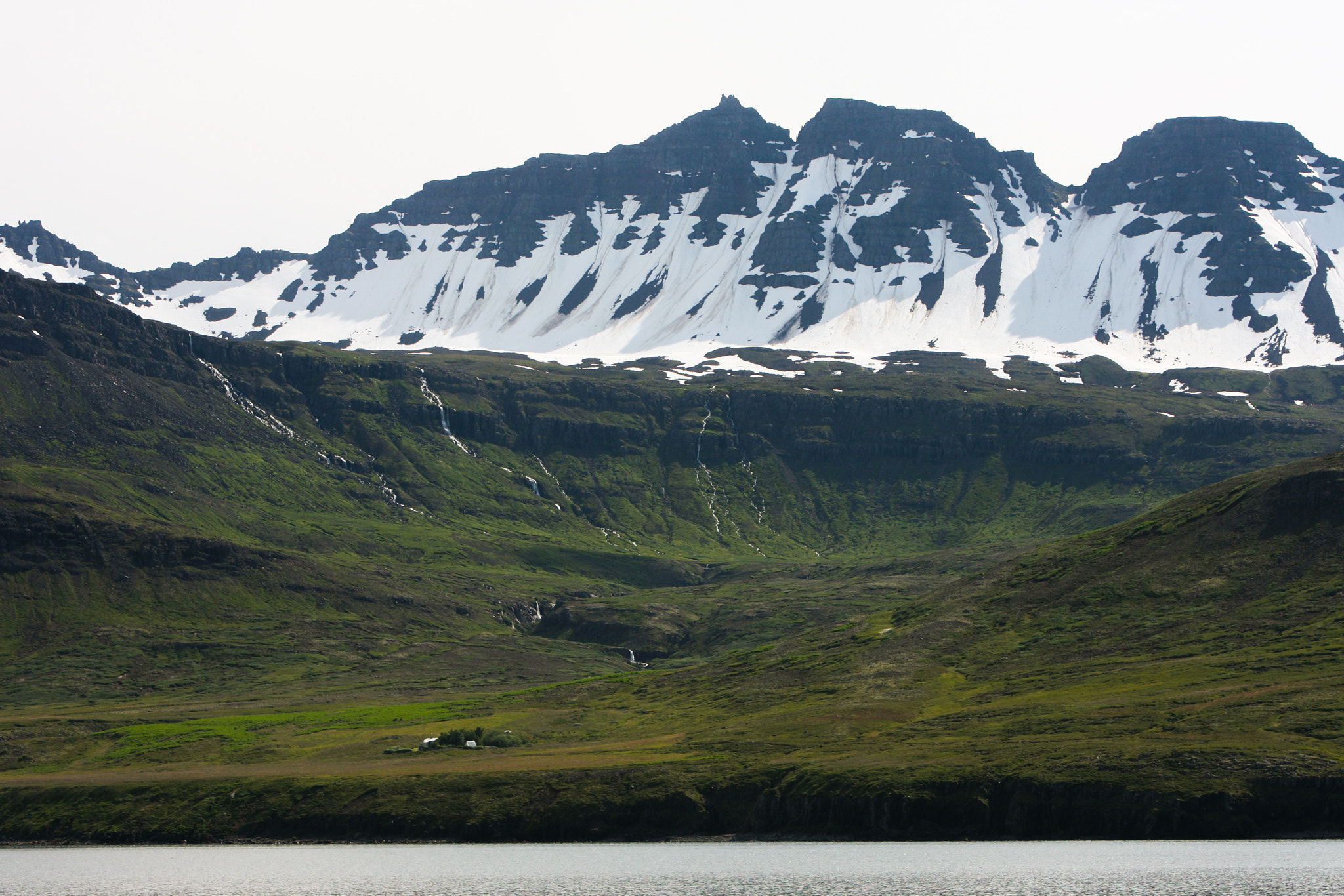 Canon EOS-1D Mark II N + Canon EF 70-200mm F2.8L IS USM sample photo. Mjóifjörður mountains photography