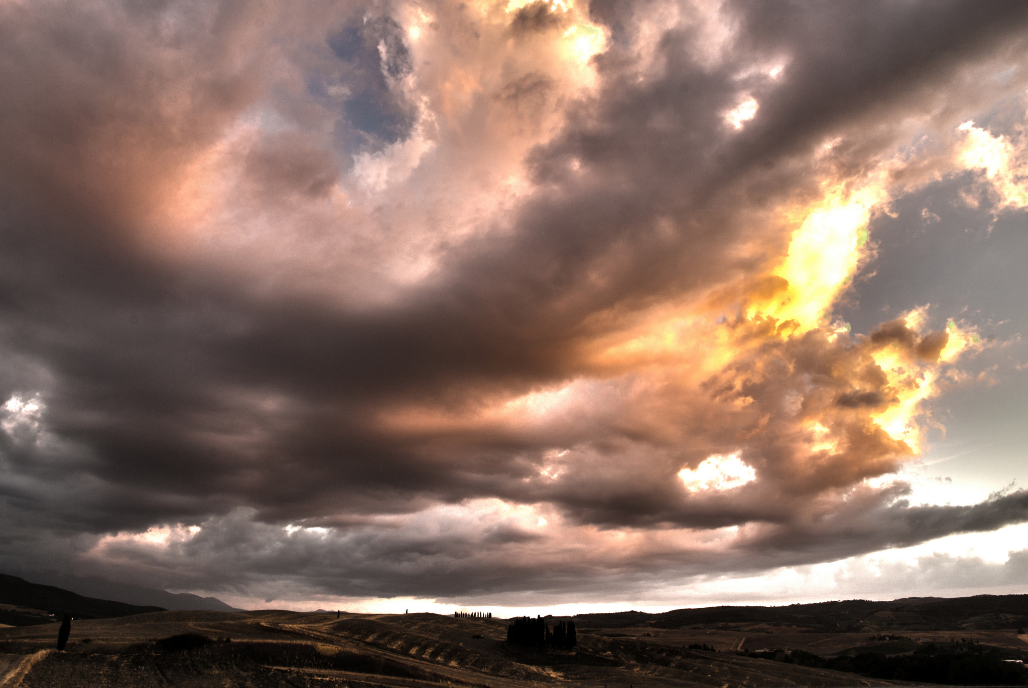 Nikon D60 sample photo. Val d'orcia hdr photography