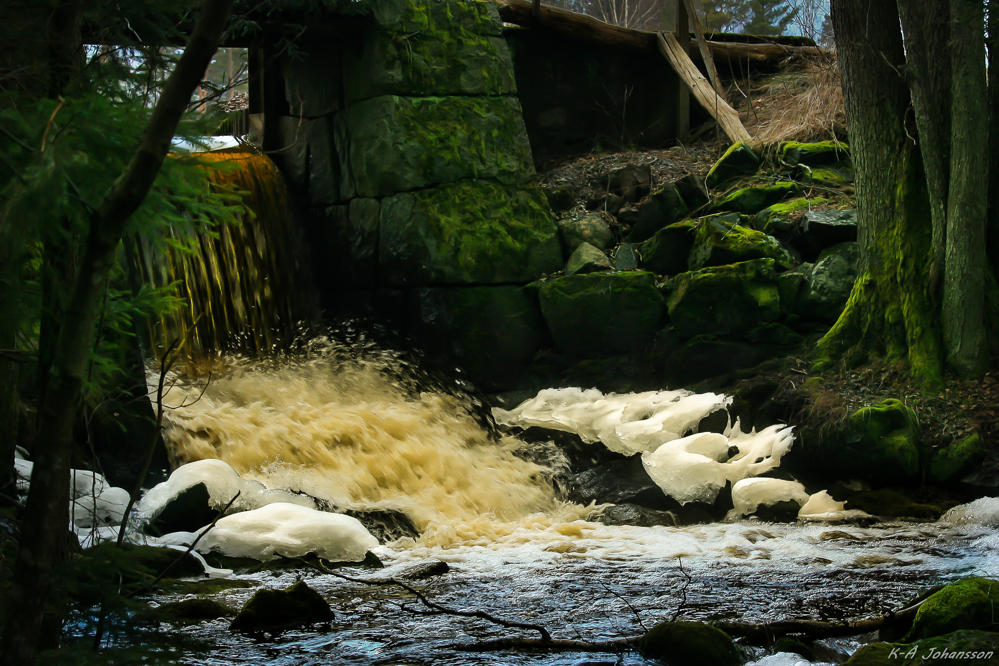 Canon EOS 30D sample photo. The runoff, alstorpdammen! photography