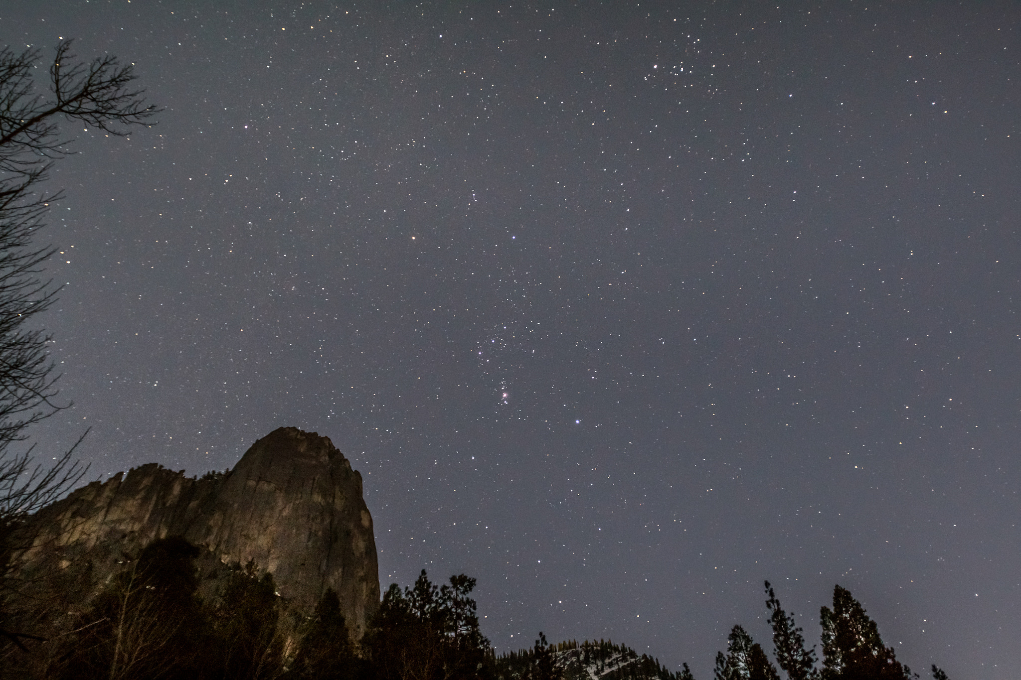 Nikon D3100 + Nikon AF-S Nikkor 17-35mm F2.8D ED-IF sample photo. Yosemite orion rising over the valley by ronin dusette photography