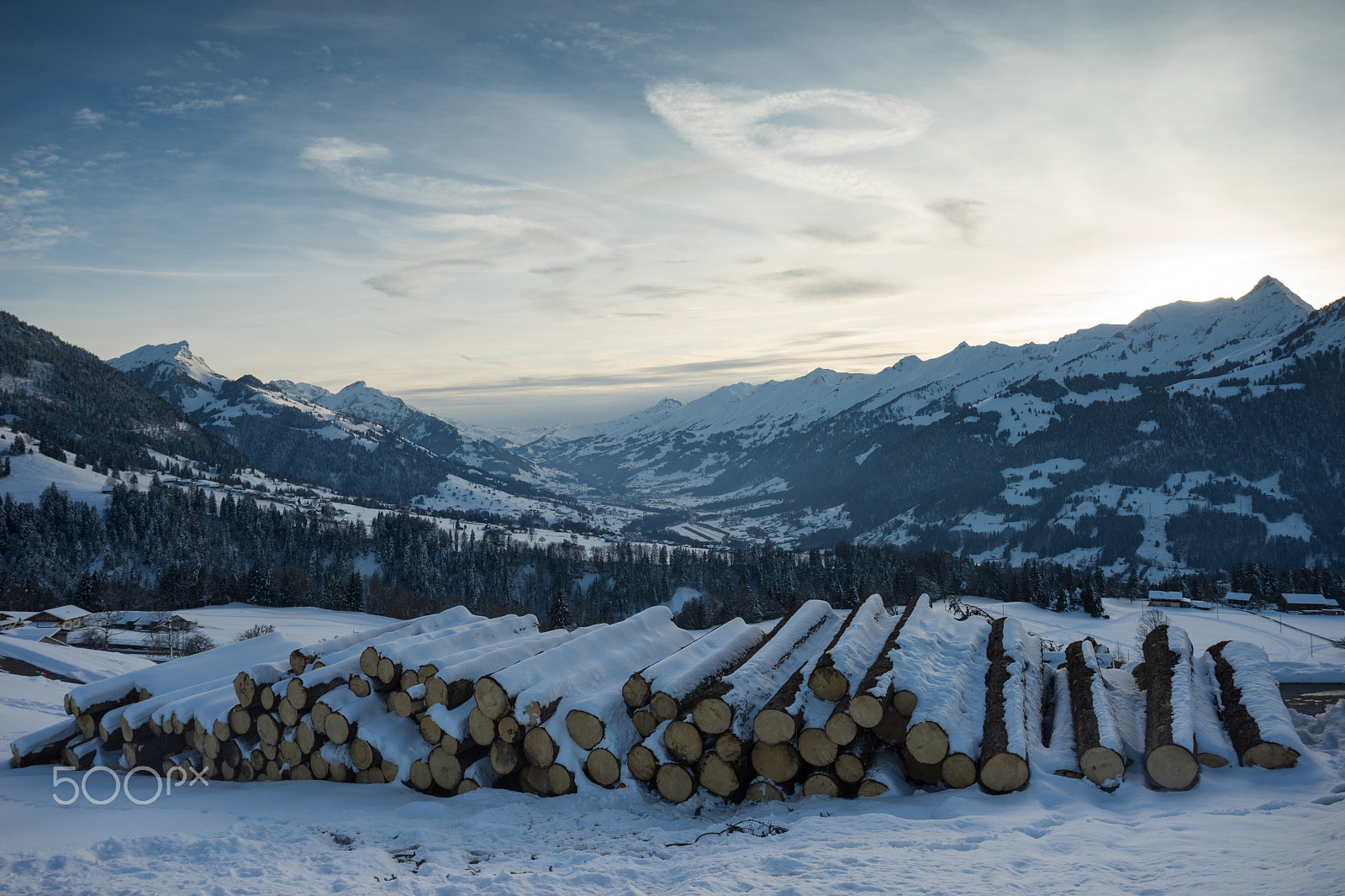 Sony a7 II + Canon EF 17-40mm F4L USM sample photo. Wood in the alps photography