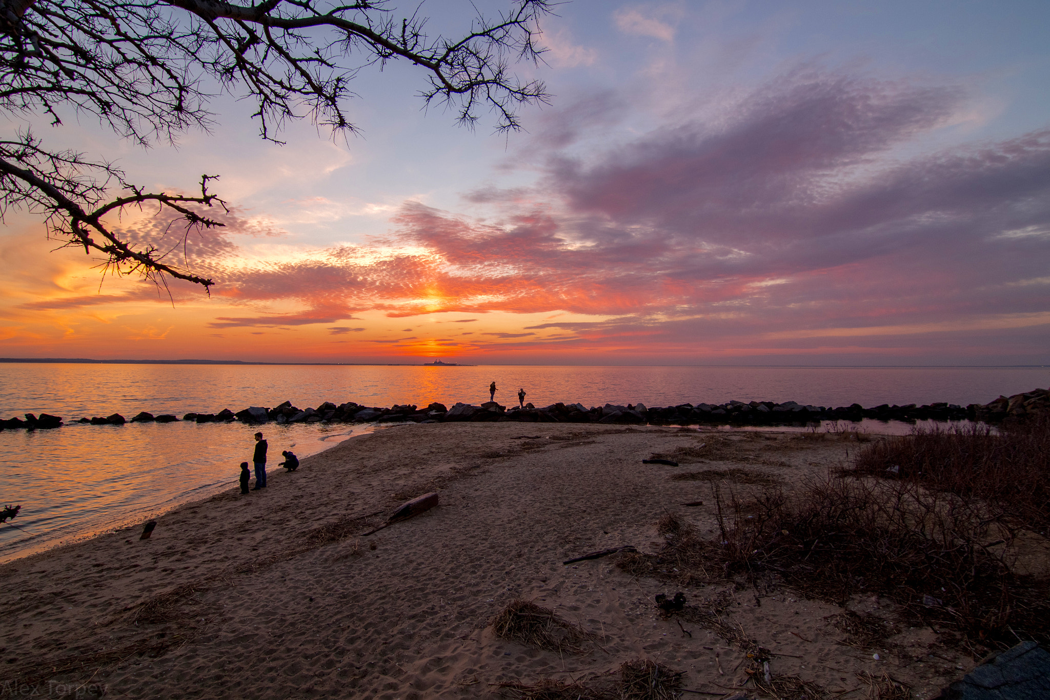 Canon EOS 100D (EOS Rebel SL1 / EOS Kiss X7) sample photo. Hdr of sunset at sandy hook, new jersey photography