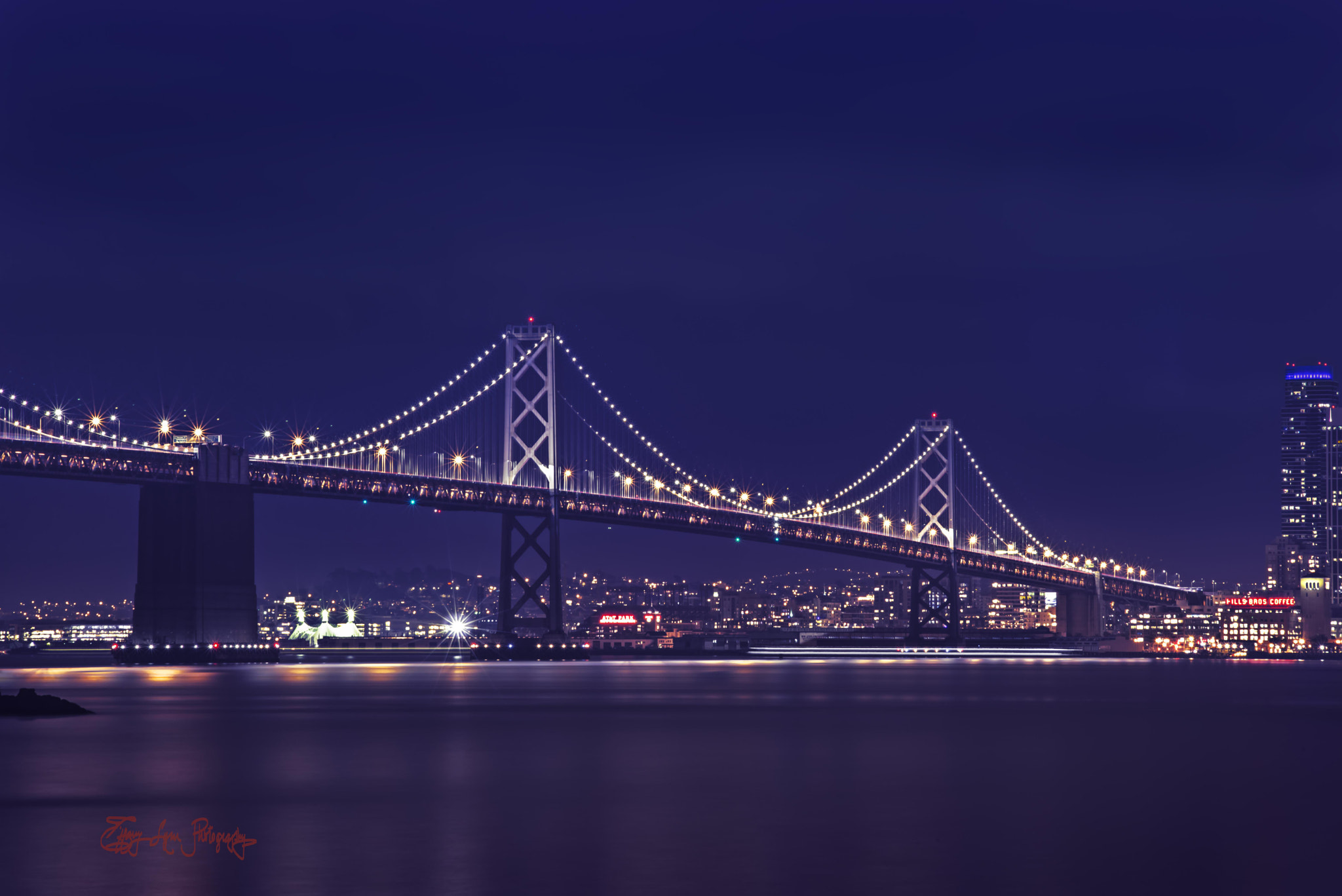 Nikon D600 + AF Nikkor 70-210mm f/4-5.6D sample photo. San fran bay bridge photography