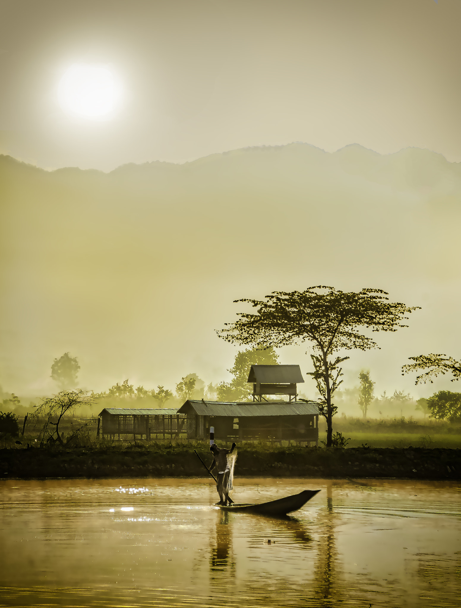 Nikon D4 sample photo. Morning net river fishing photography
