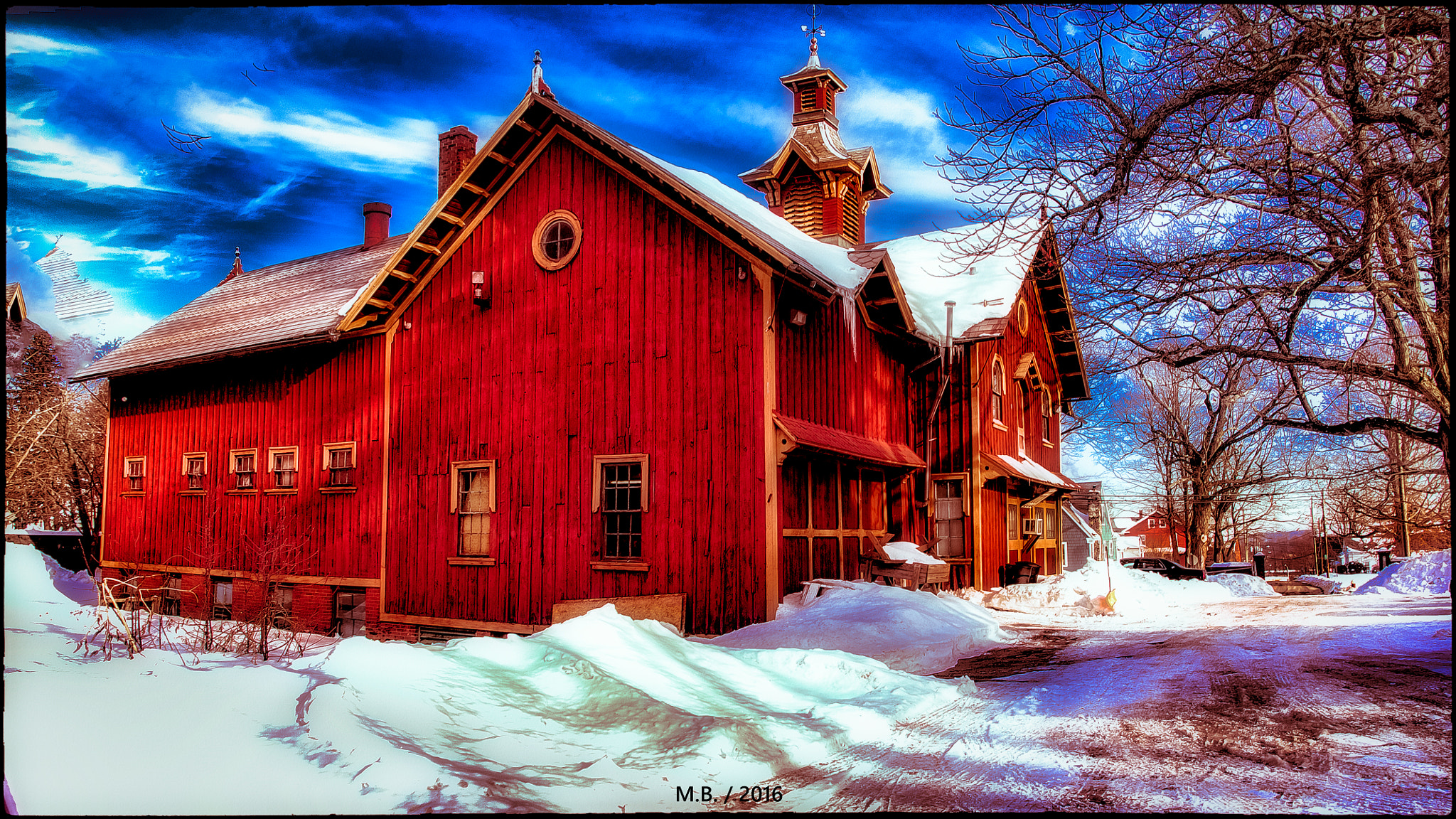 Pentax K-x sample photo. Beautiful red barn photography