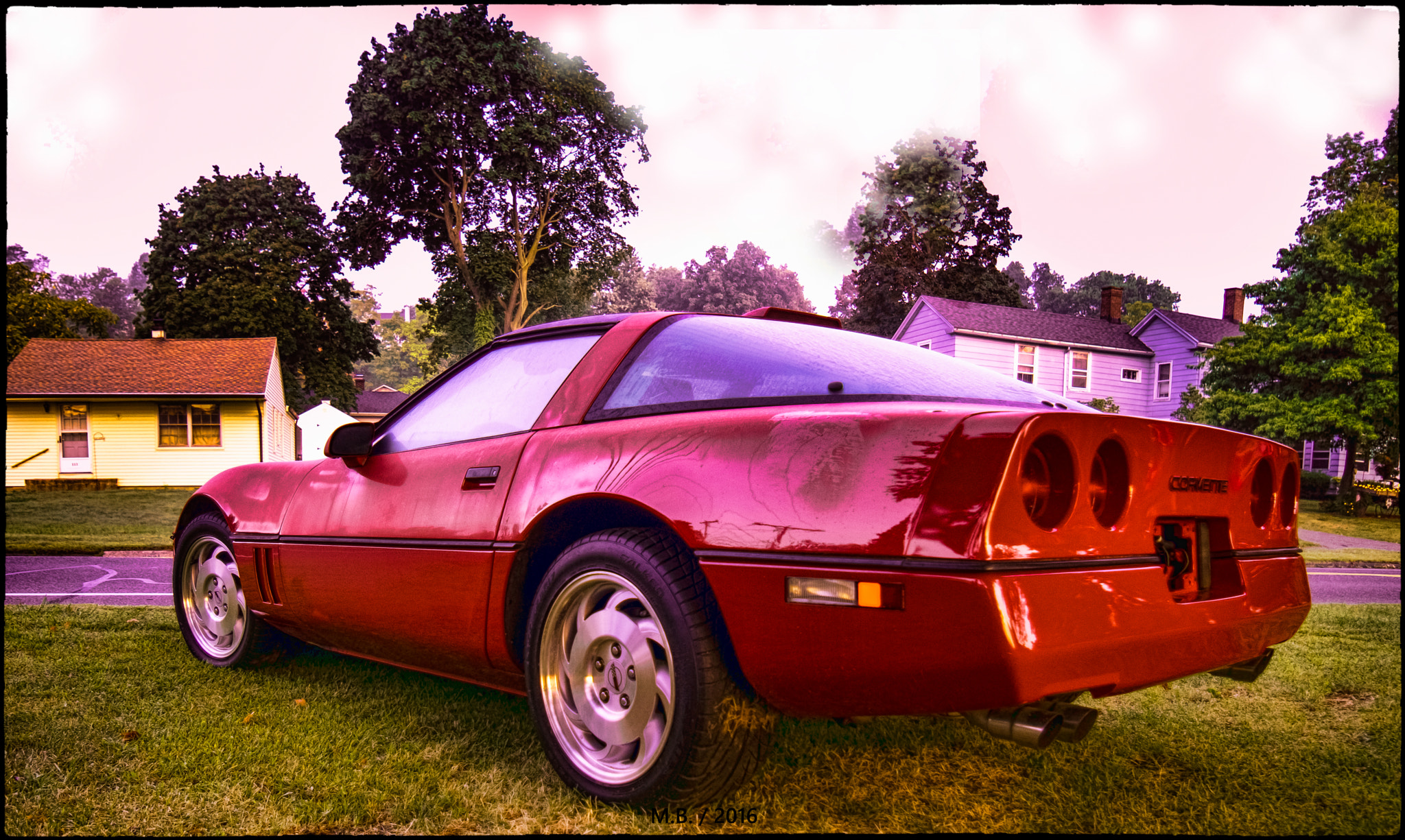 Pentax K-x sample photo. Corvette c-4 1989 photography