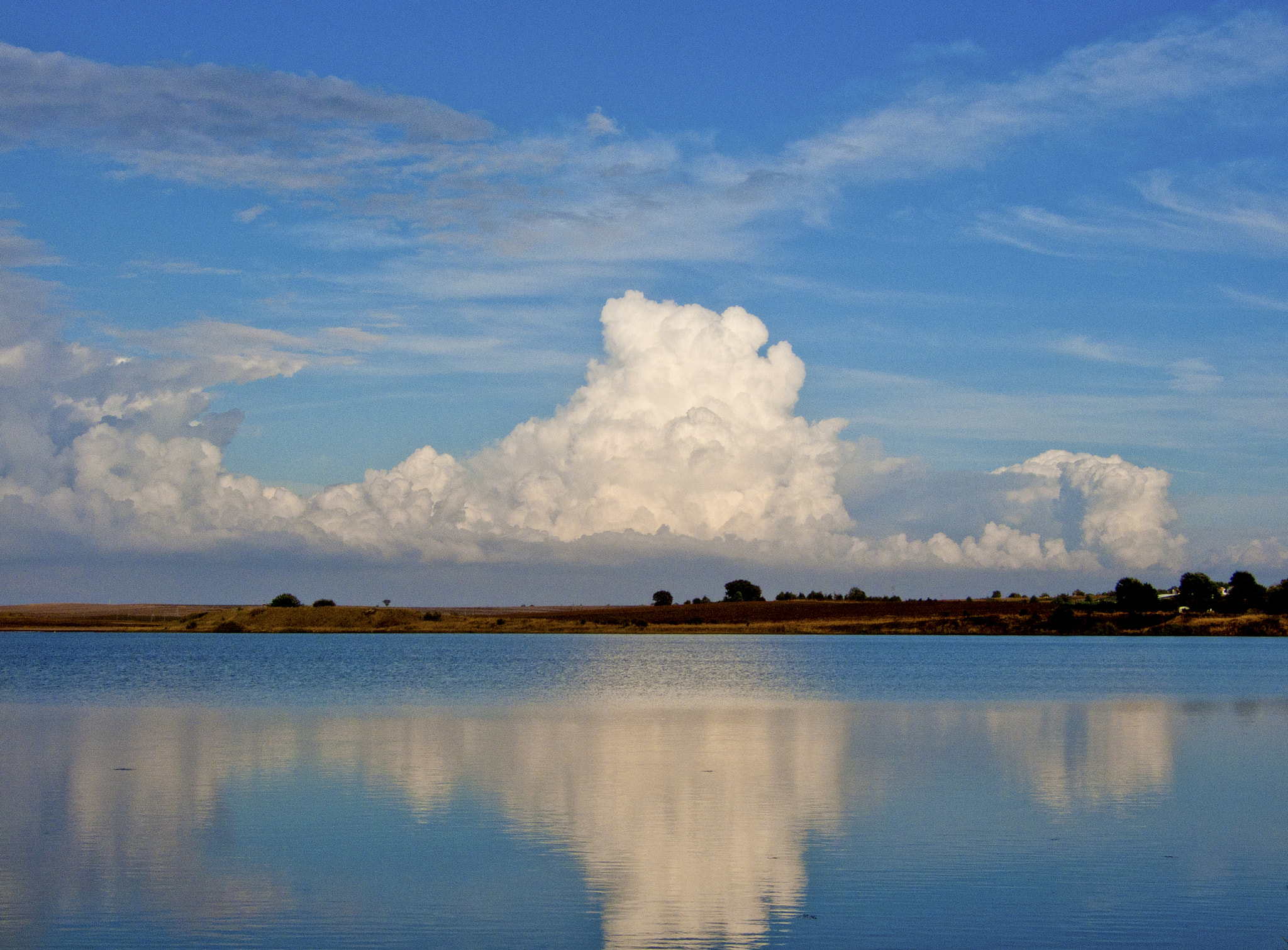 Fujifilm FinePix S6000fd sample photo. Clouds over vistonida lake photography