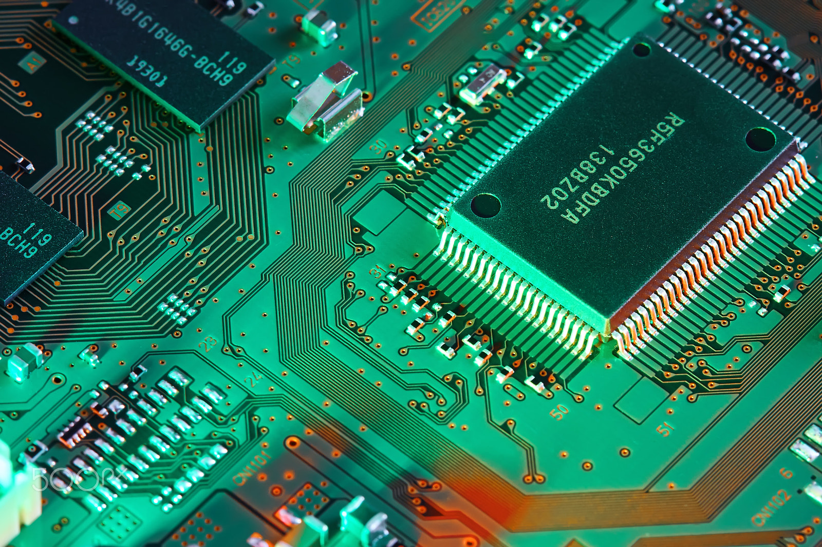 Canon EOS 40D + Canon EF 100mm F2.8 Macro USM sample photo. Electronic circuit board close up. photography