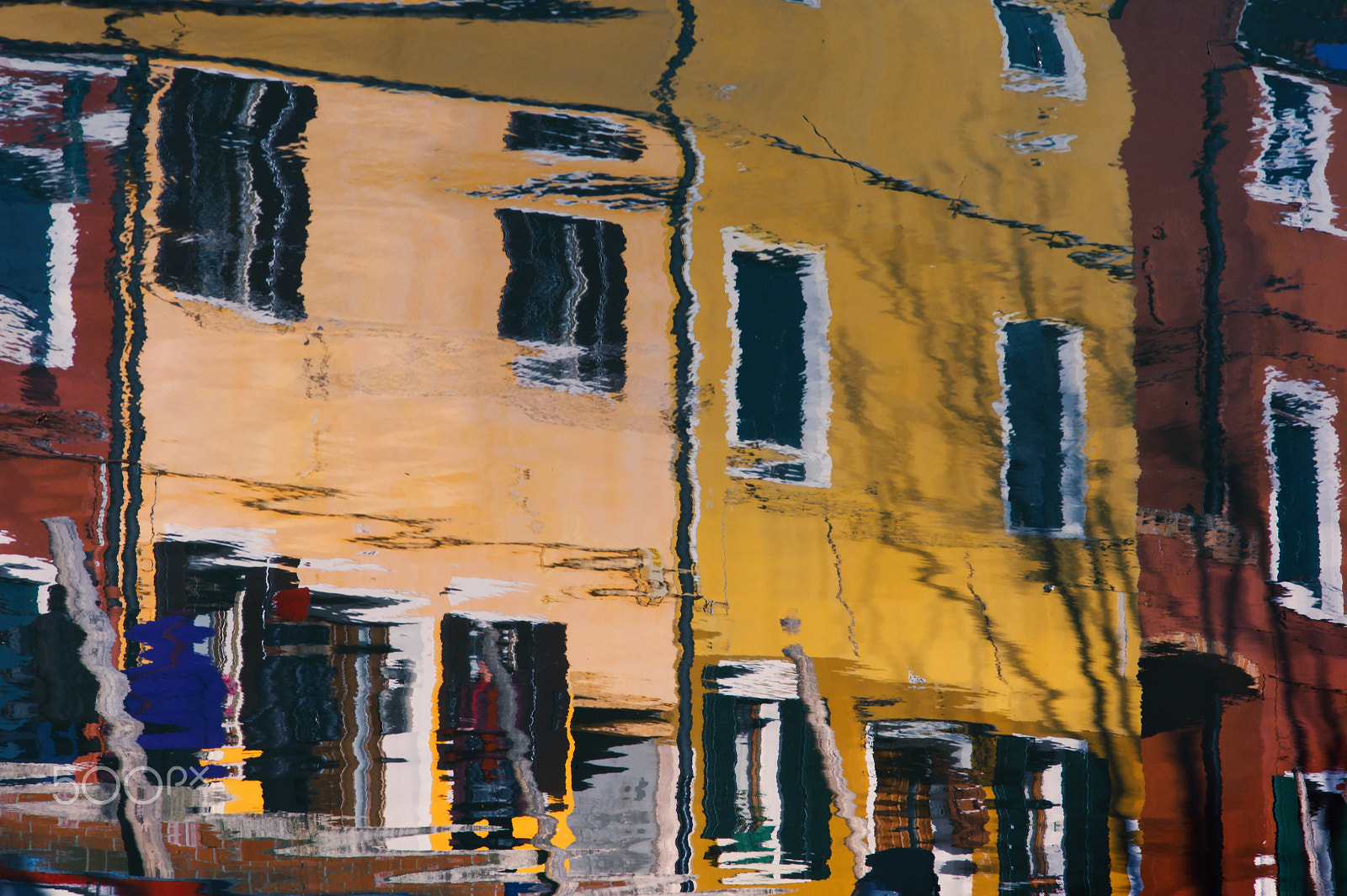 Leica M9 + Elmarit-M 135mm f/2.8 (I/II) sample photo. A colorful reflections of burano houses by drclerk photography
