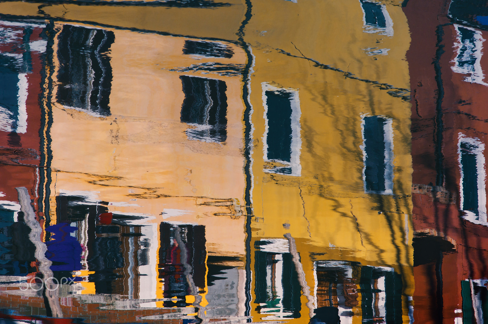 Elmarit-M 135mm f/2.8 (I/II) sample photo. A colorful reflections of burano houses by drclerk photography