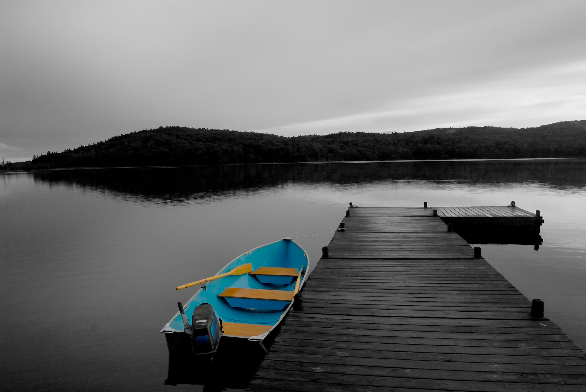 Nikon D200 sample photo. Blue boat photography