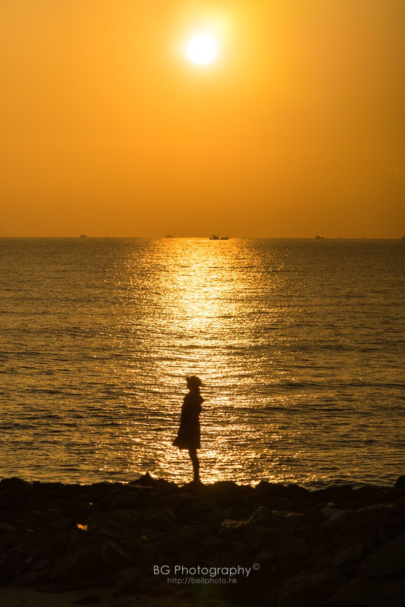 Sony a7 + Canon EF 70-200mm F4L IS USM sample photo. Sunrise silhouette. photography