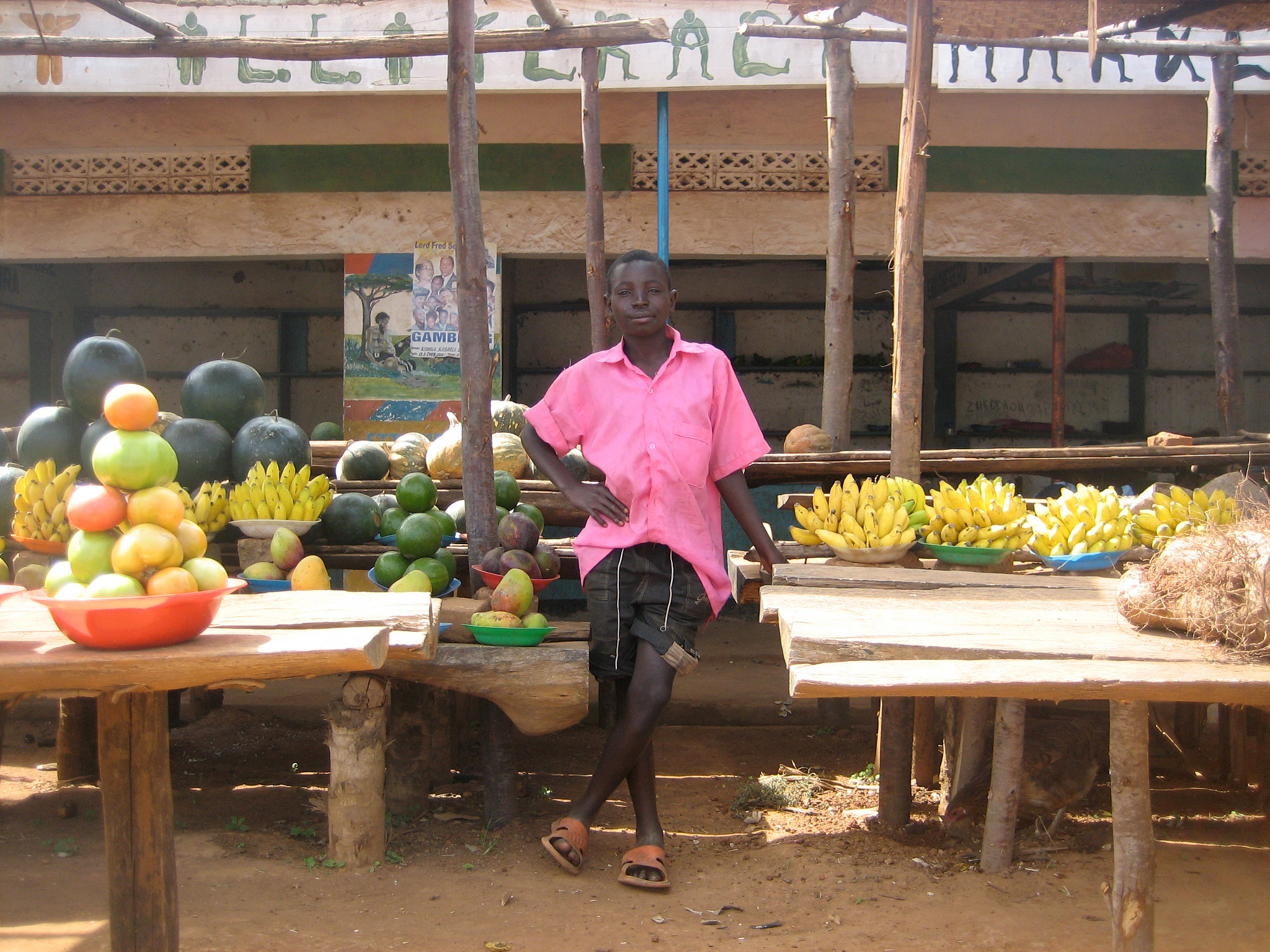 Canon POWERSHOT SD450 sample photo. Local market- uganda photography