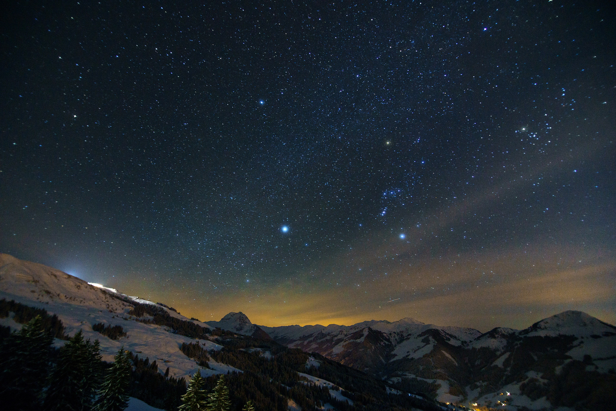Sony a7 II + 20mm F2.8 sample photo. Stars above the alps. perfect combination. photography