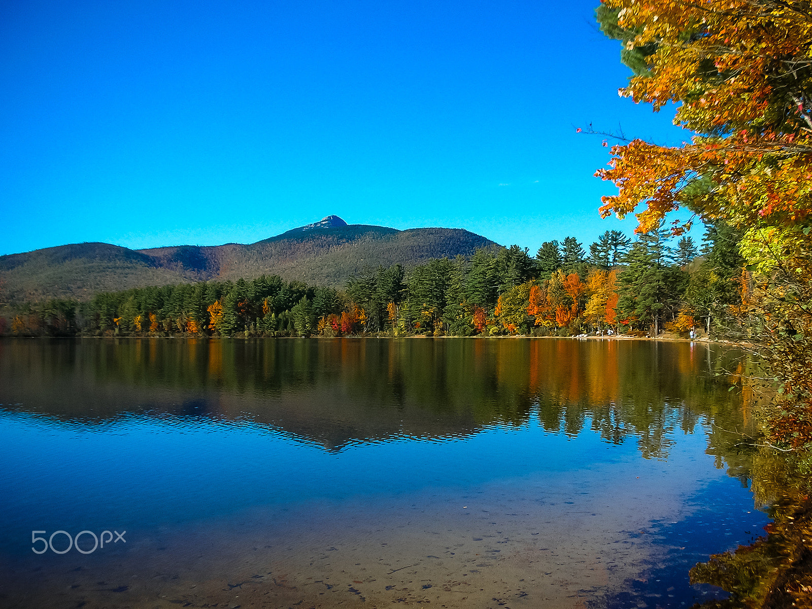 Nikon S1 sample photo. White mountains, indian summer photography