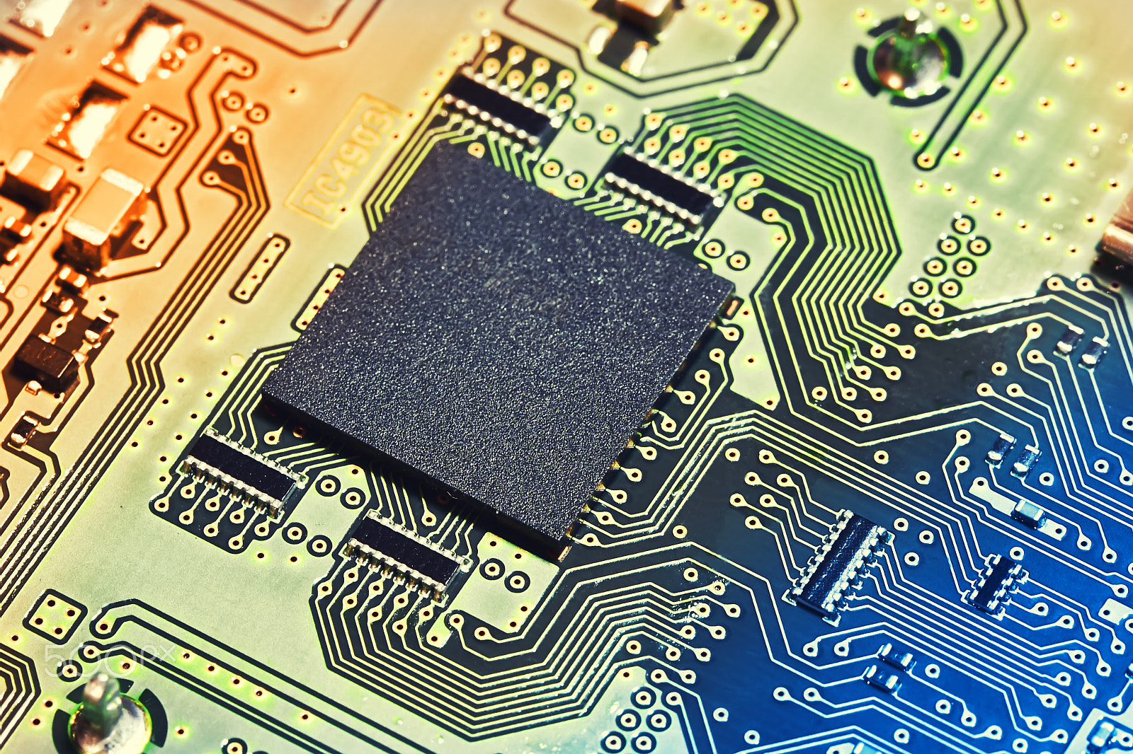 Canon EF 100mm F2.8 Macro USM sample photo. Electronic circuit board close up. photography