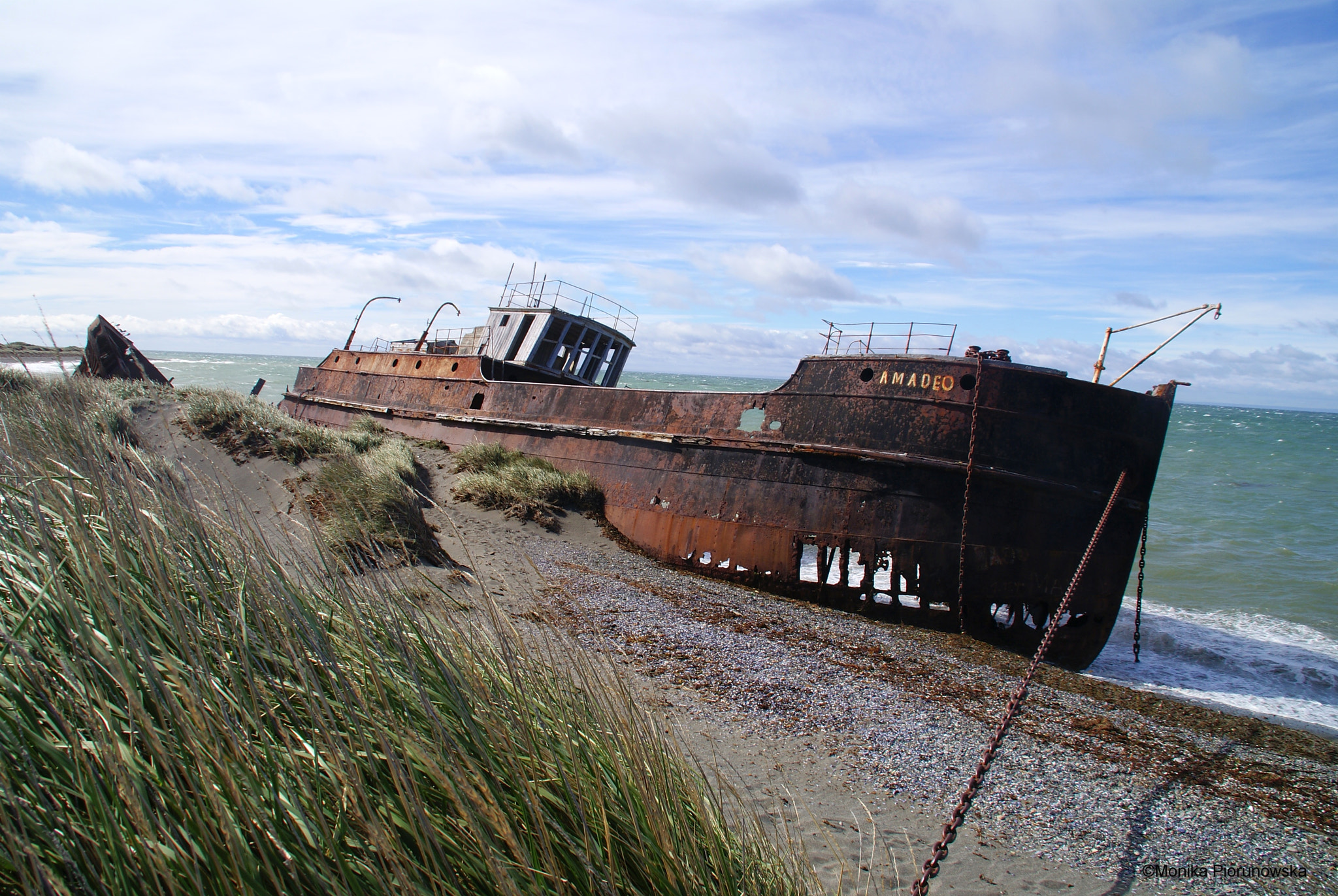 Sony Alpha DSLR-A300 sample photo. Wreck amadeo, chile photography