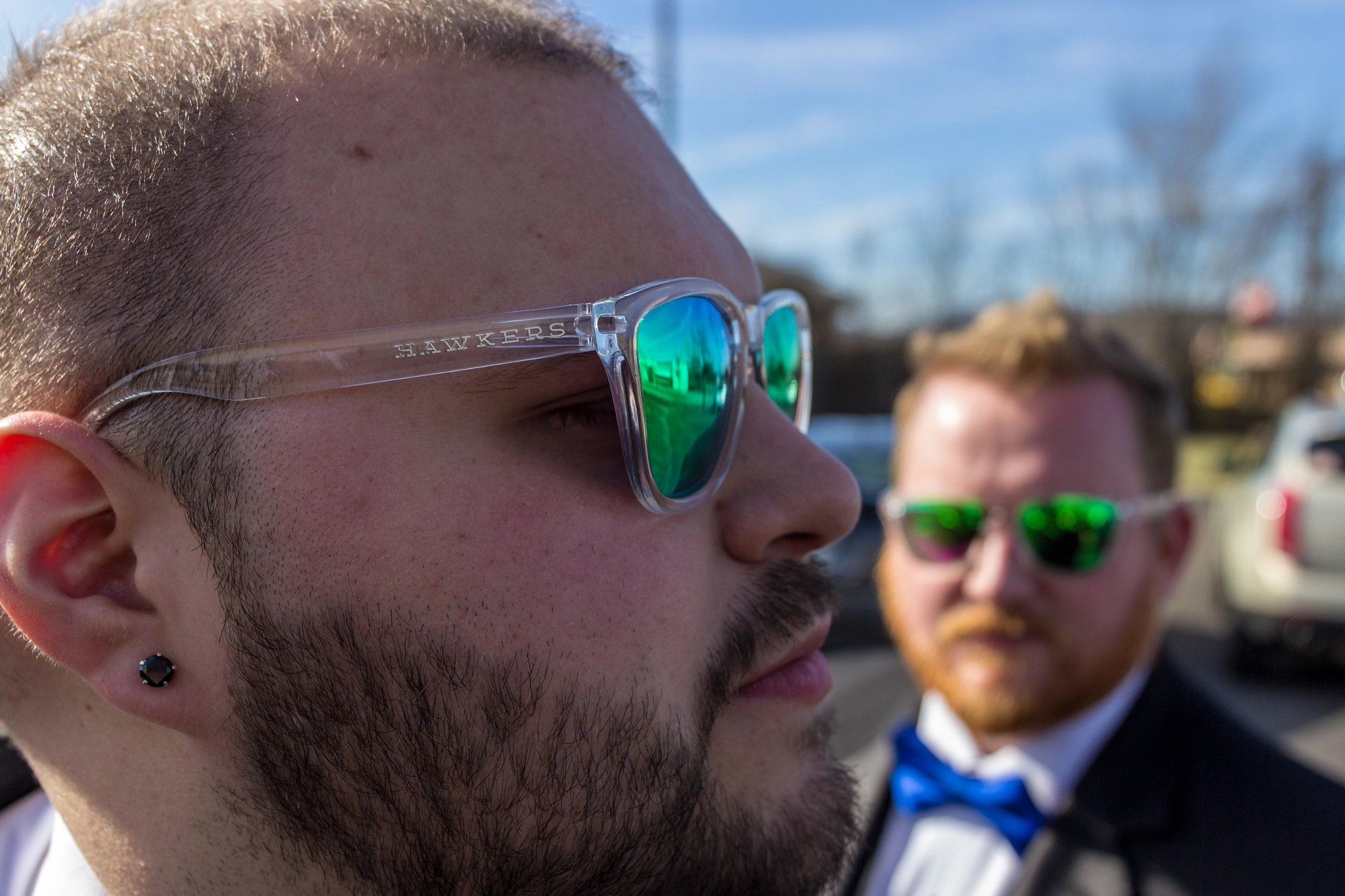 Canon EOS 600D (Rebel EOS T3i / EOS Kiss X5) + Canon EF 24-70mm F4L IS USM sample photo. Two of my groomsmen rocking their sunglasses before my wedding photography
